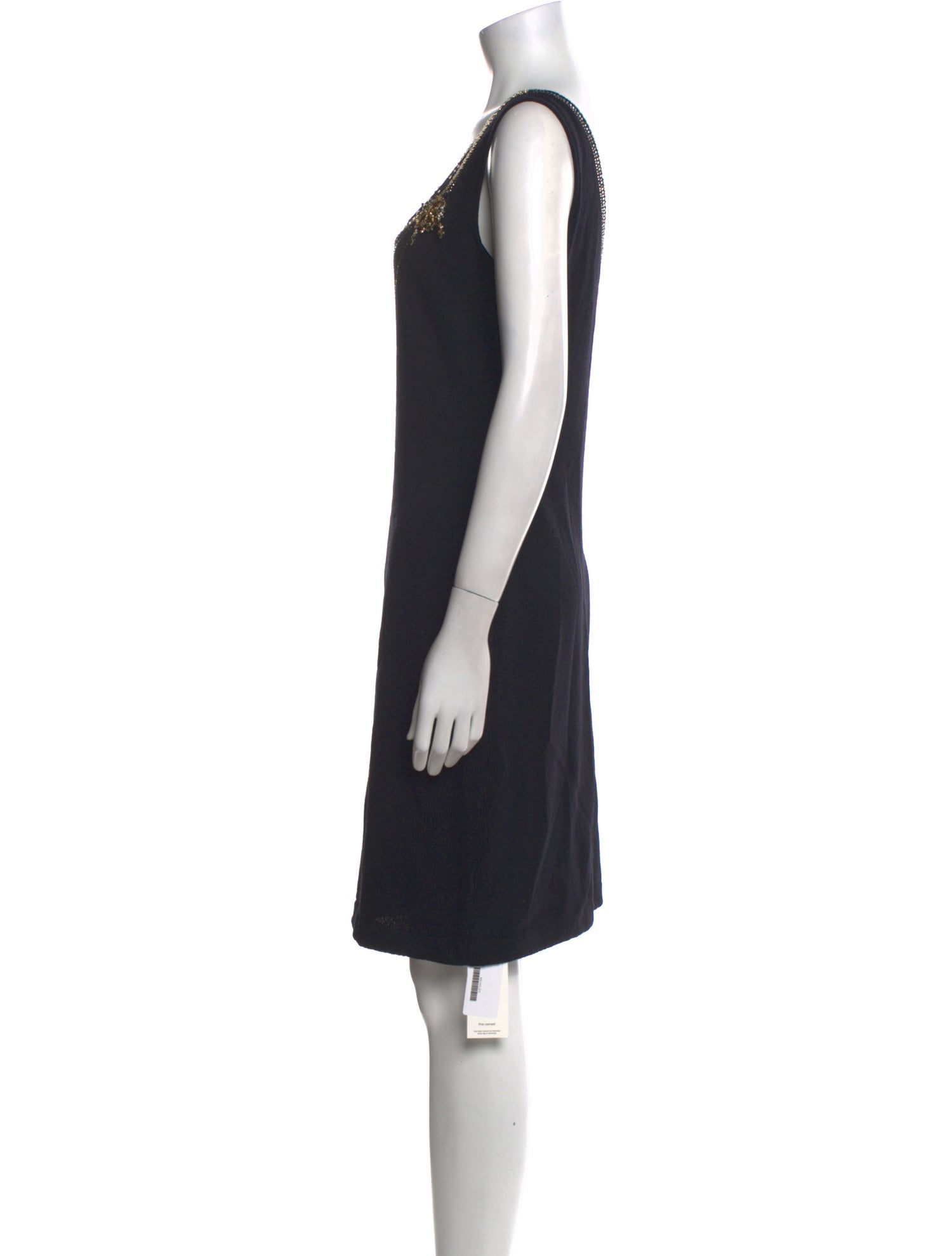 St. John Evening Scoop Neck Mini Dress