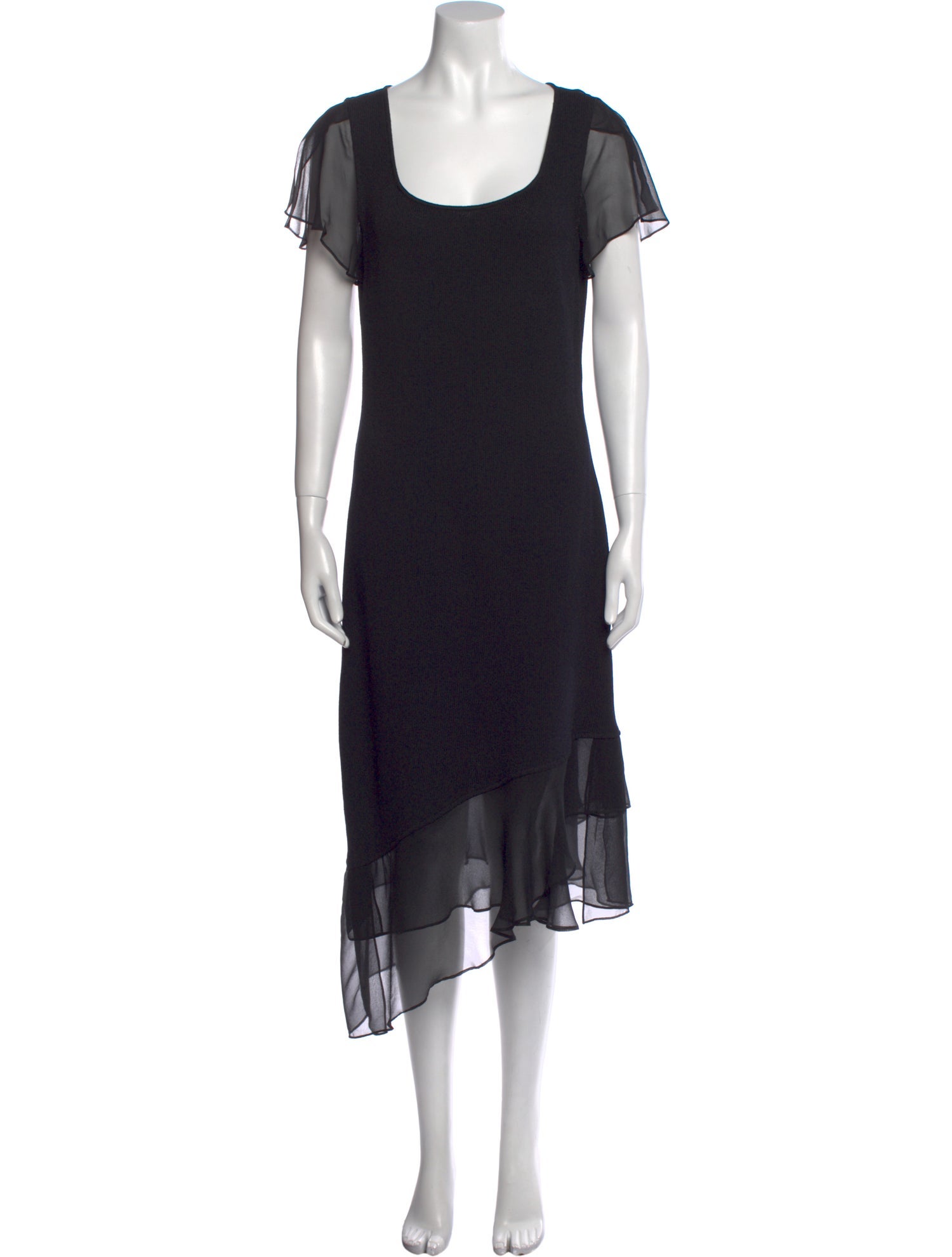 St. John Evening Scoop Neck Long Dress