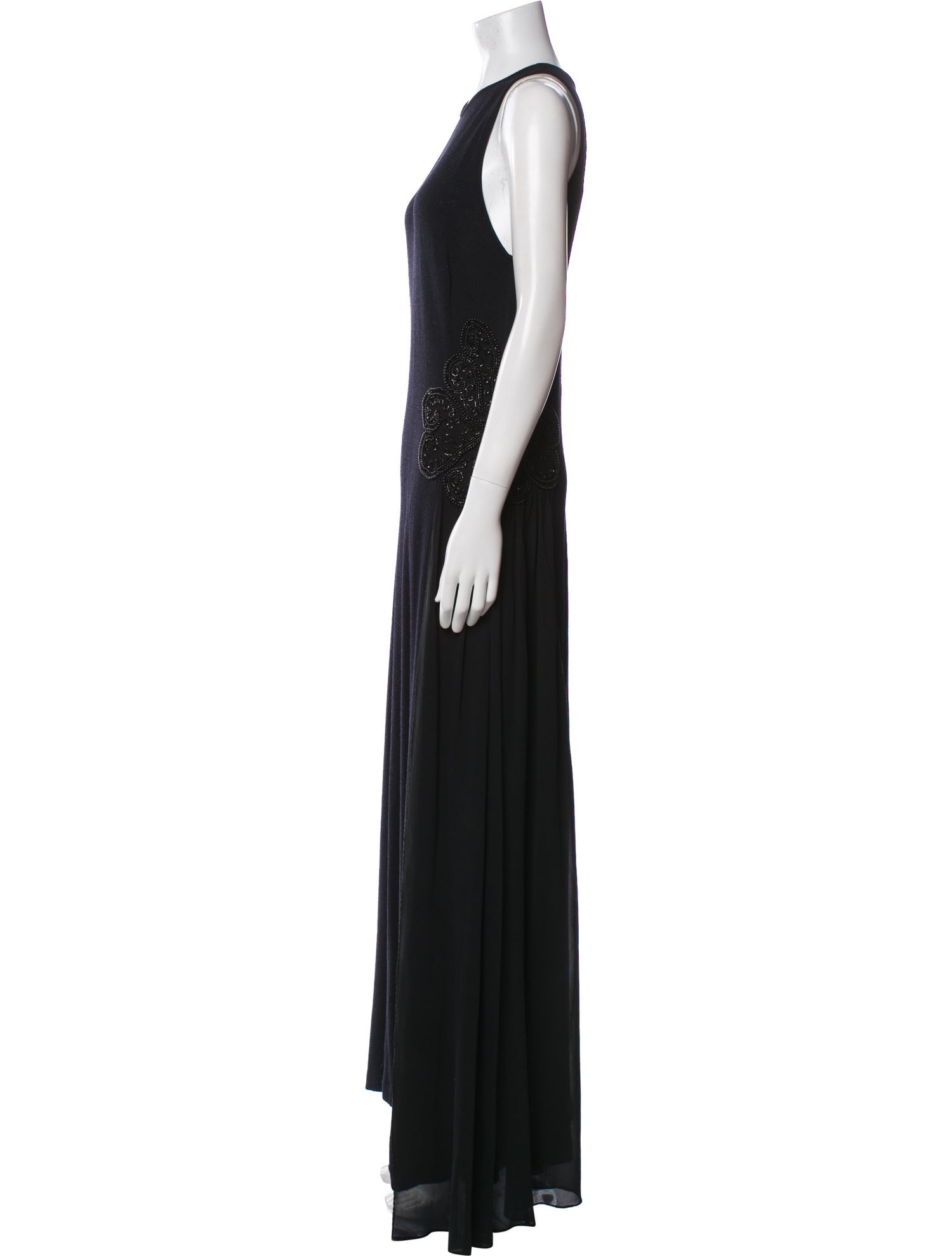 St. John Evening Wool Long Dress