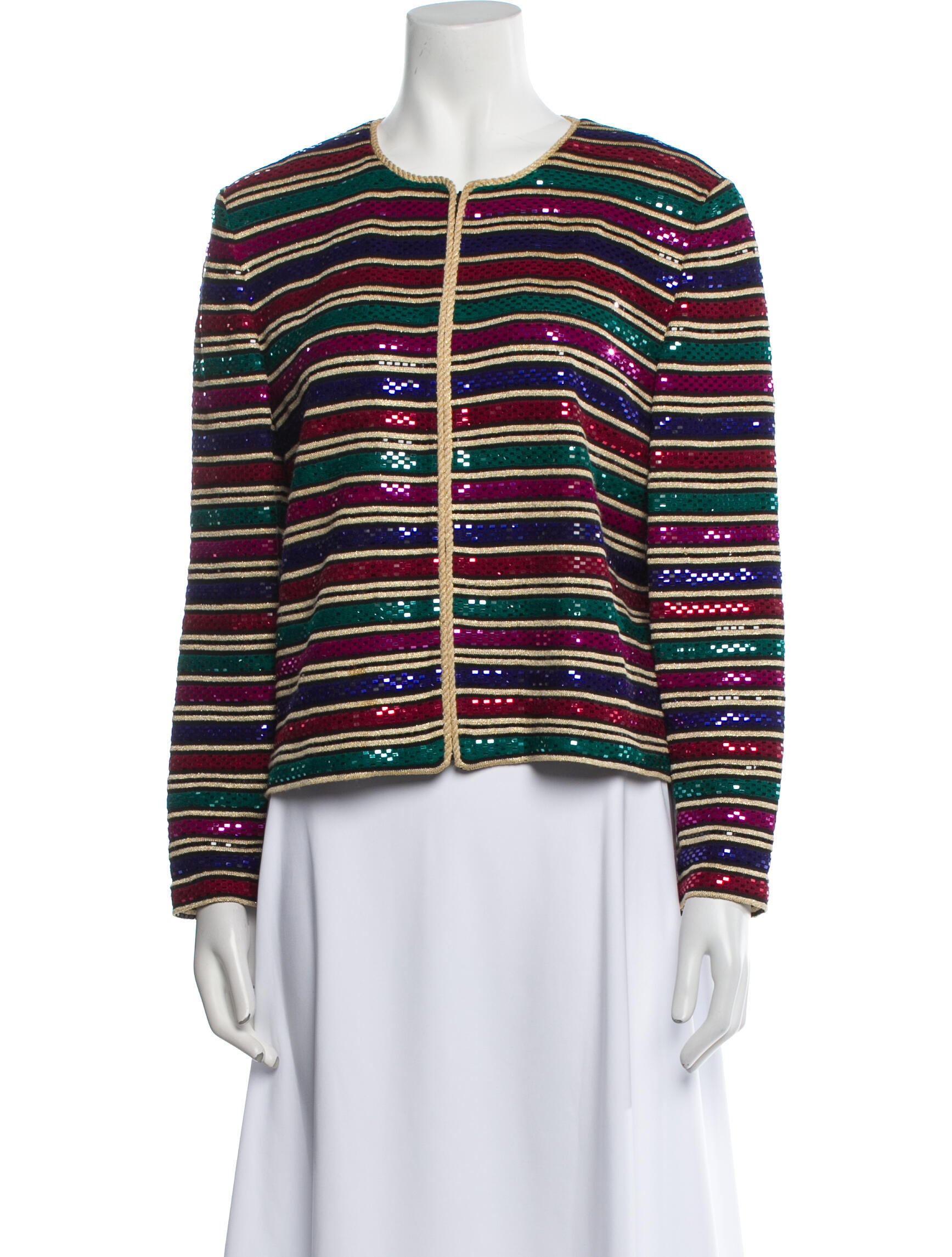 St. John Evening Striped Evening Jacket
