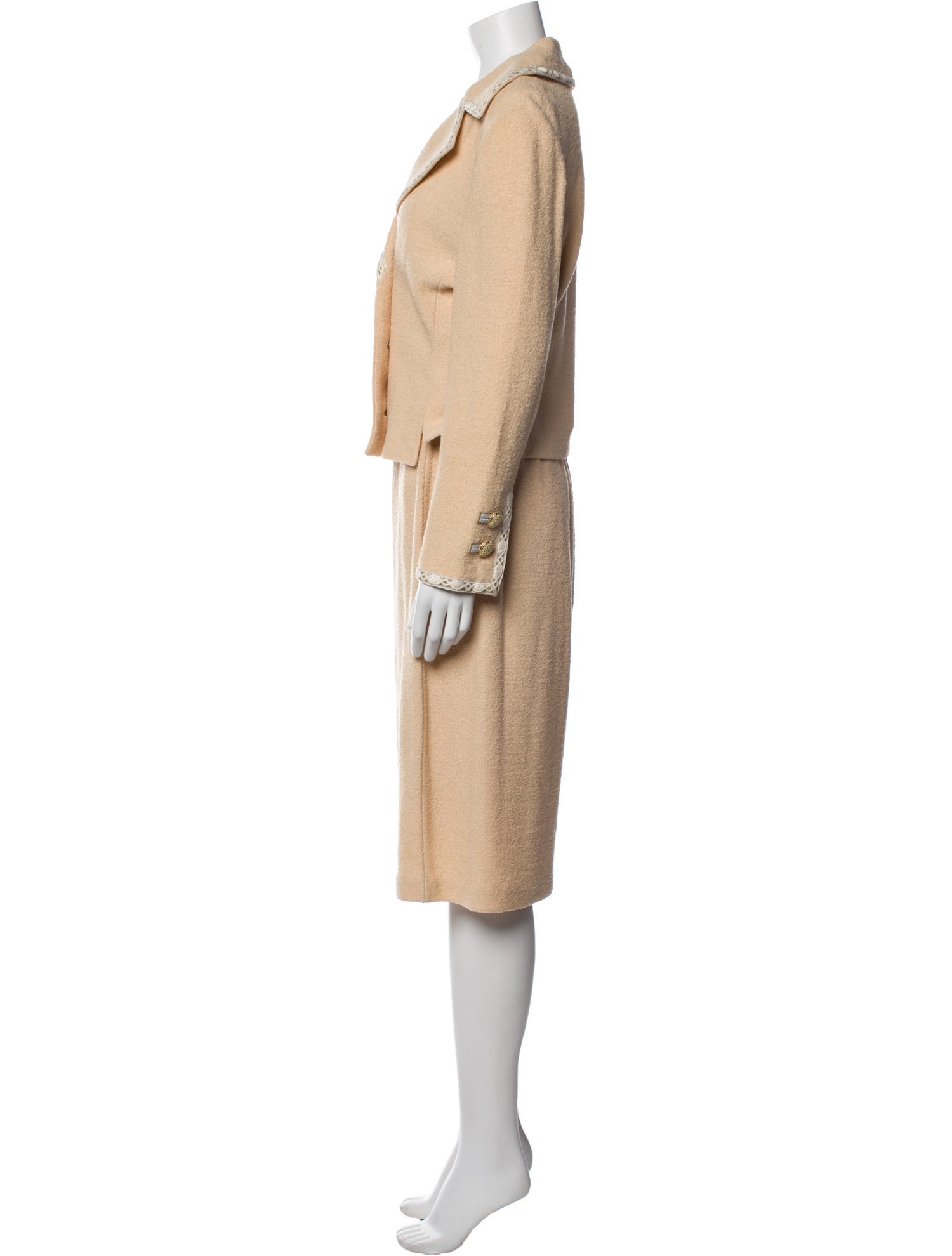 St. John Collection Embroidered Accent Skirt Suit