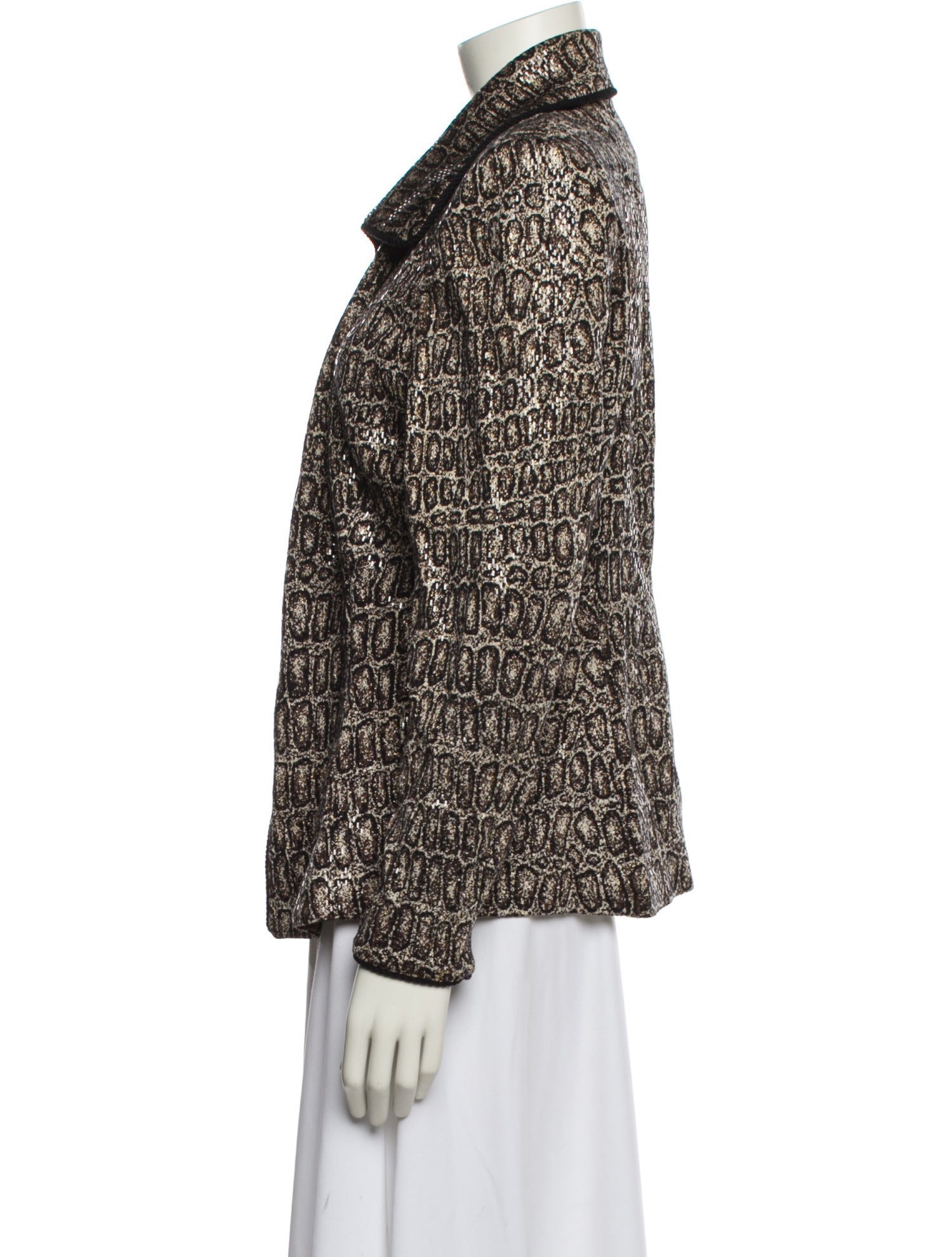 St. John Evening Wool Printed Evening Jacket