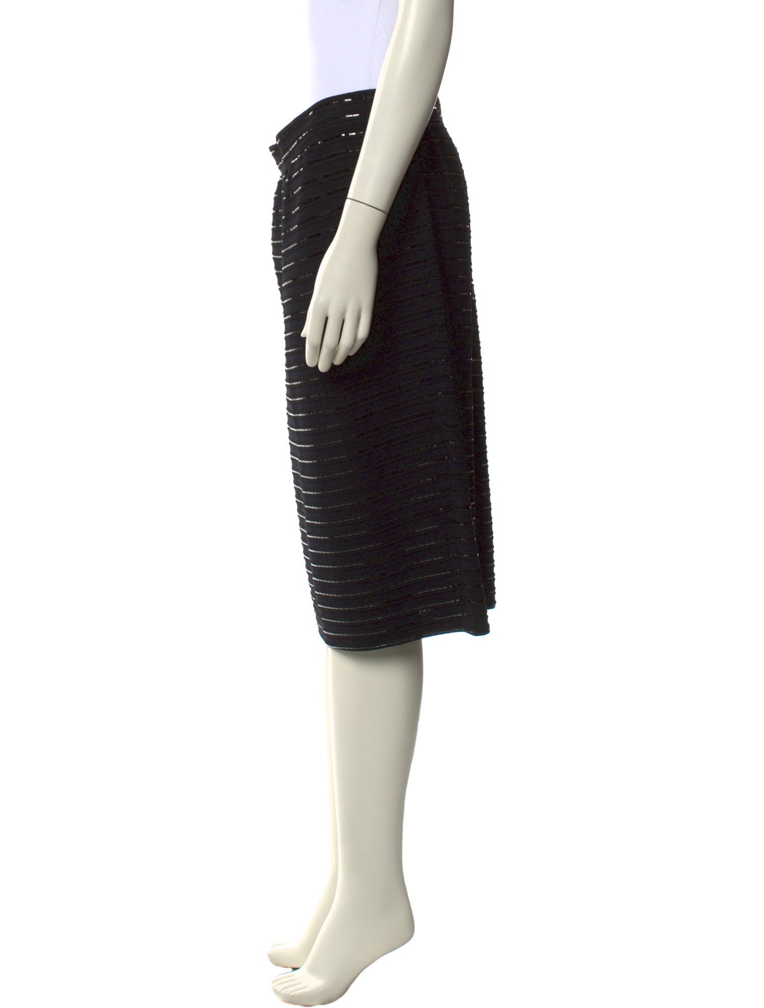 St. John Evening Sequin Embellishments Knee-Length Skirt