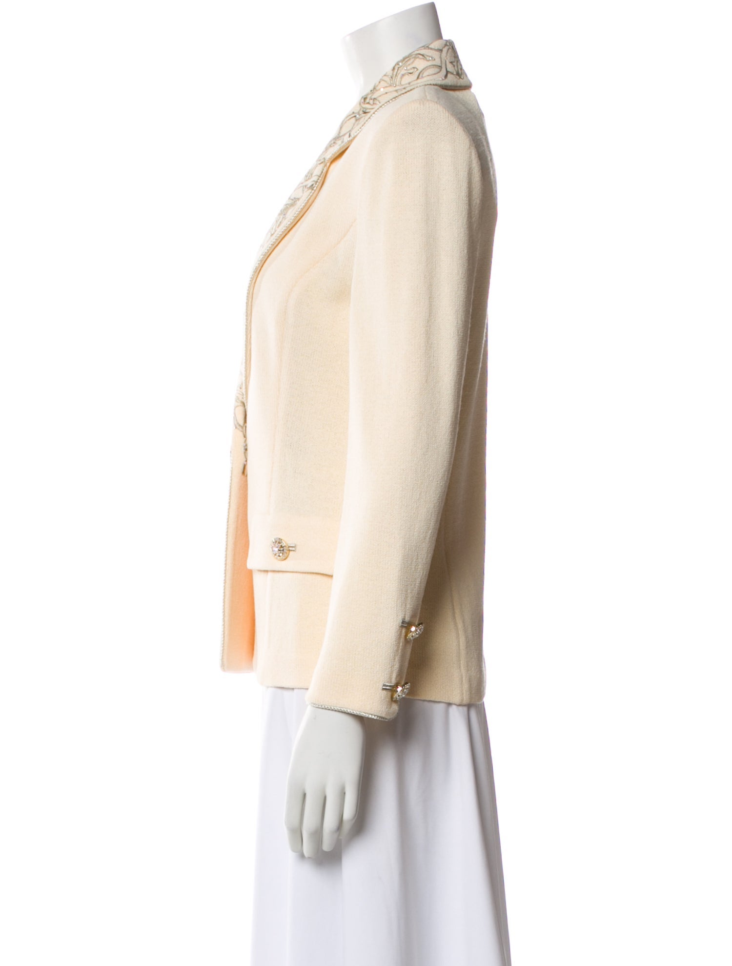 St. John Evening Wool Striped Blazer