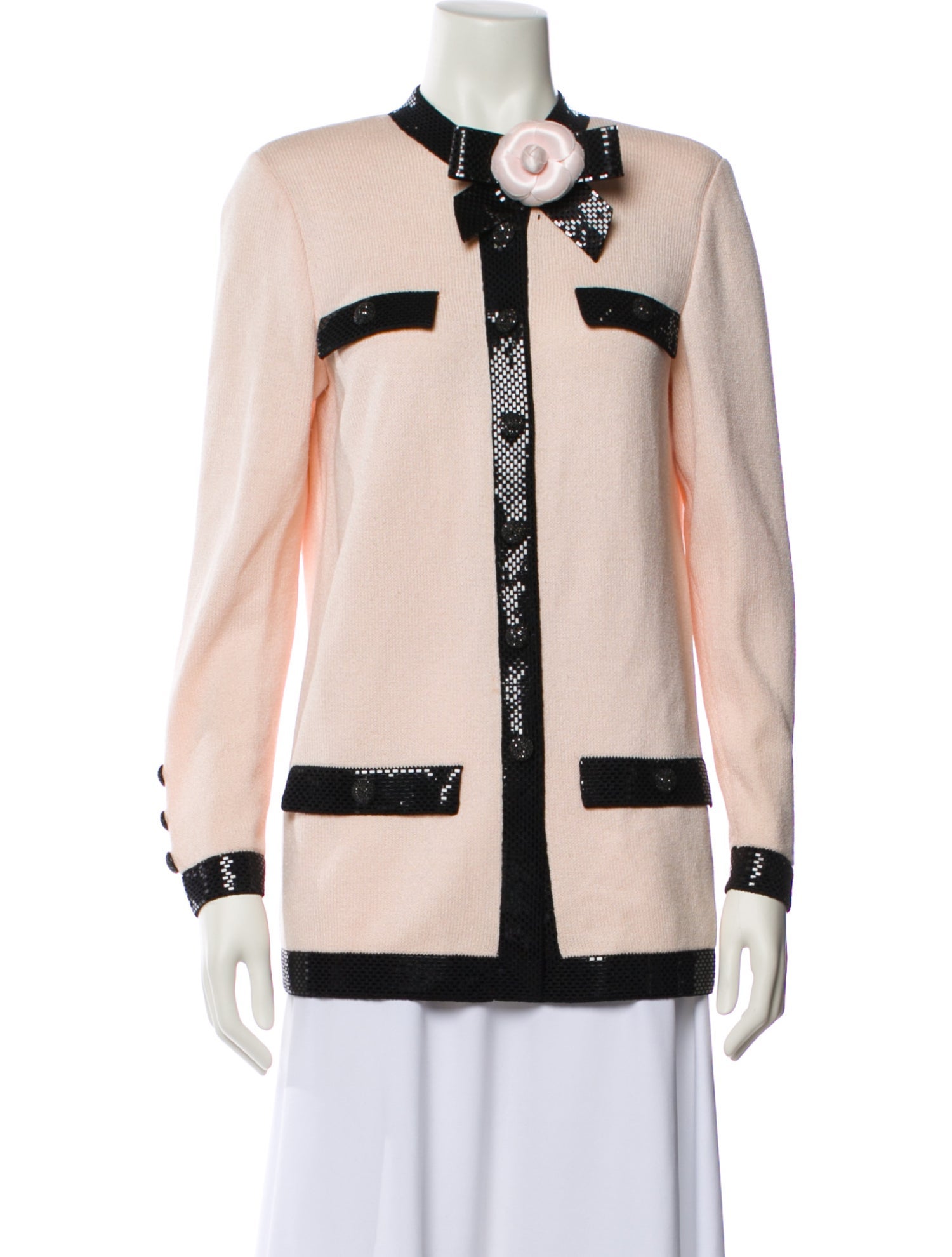 St. John Evening Wool Colorblock Pattern Jacket