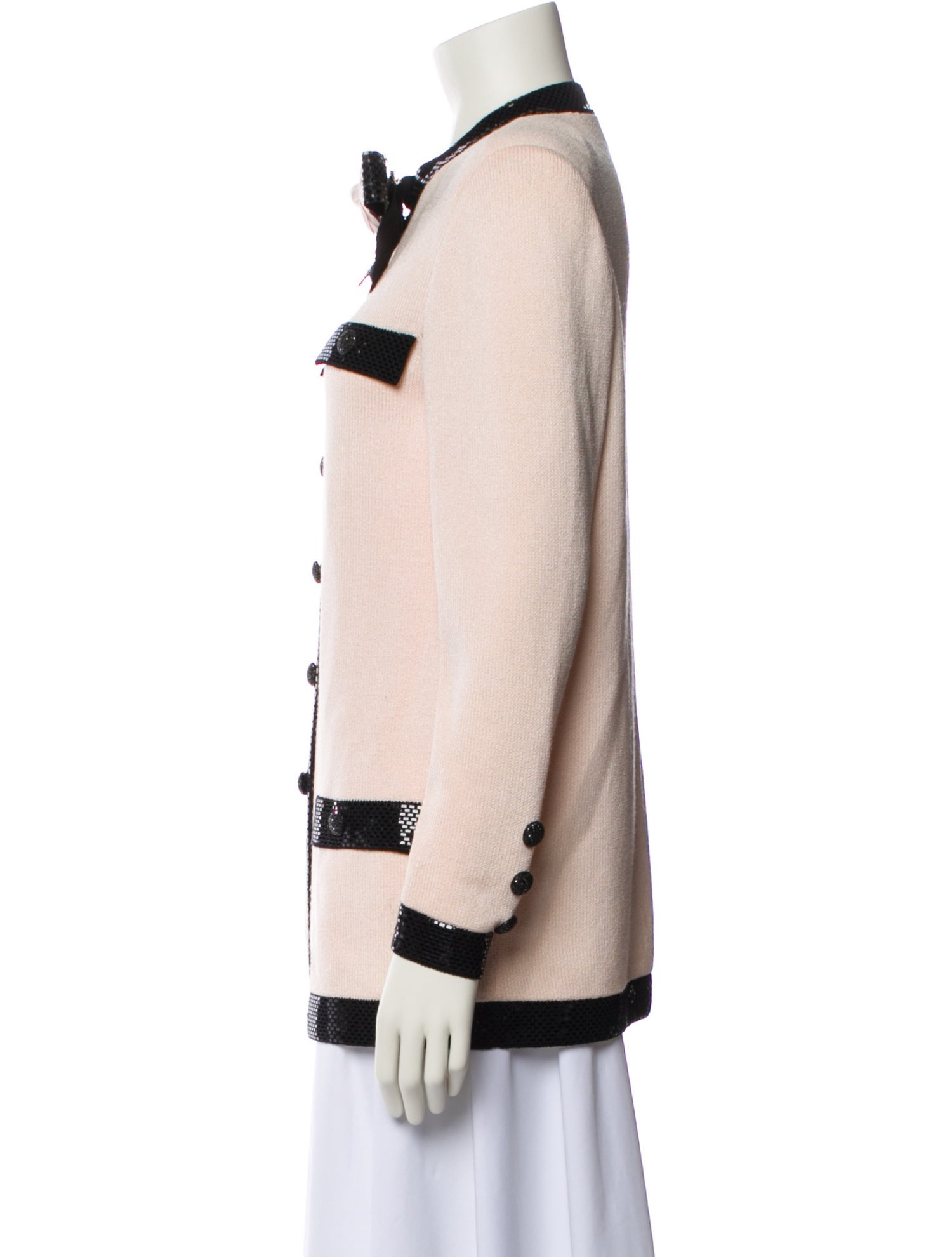 St. John Evening Wool Colorblock Pattern Jacket