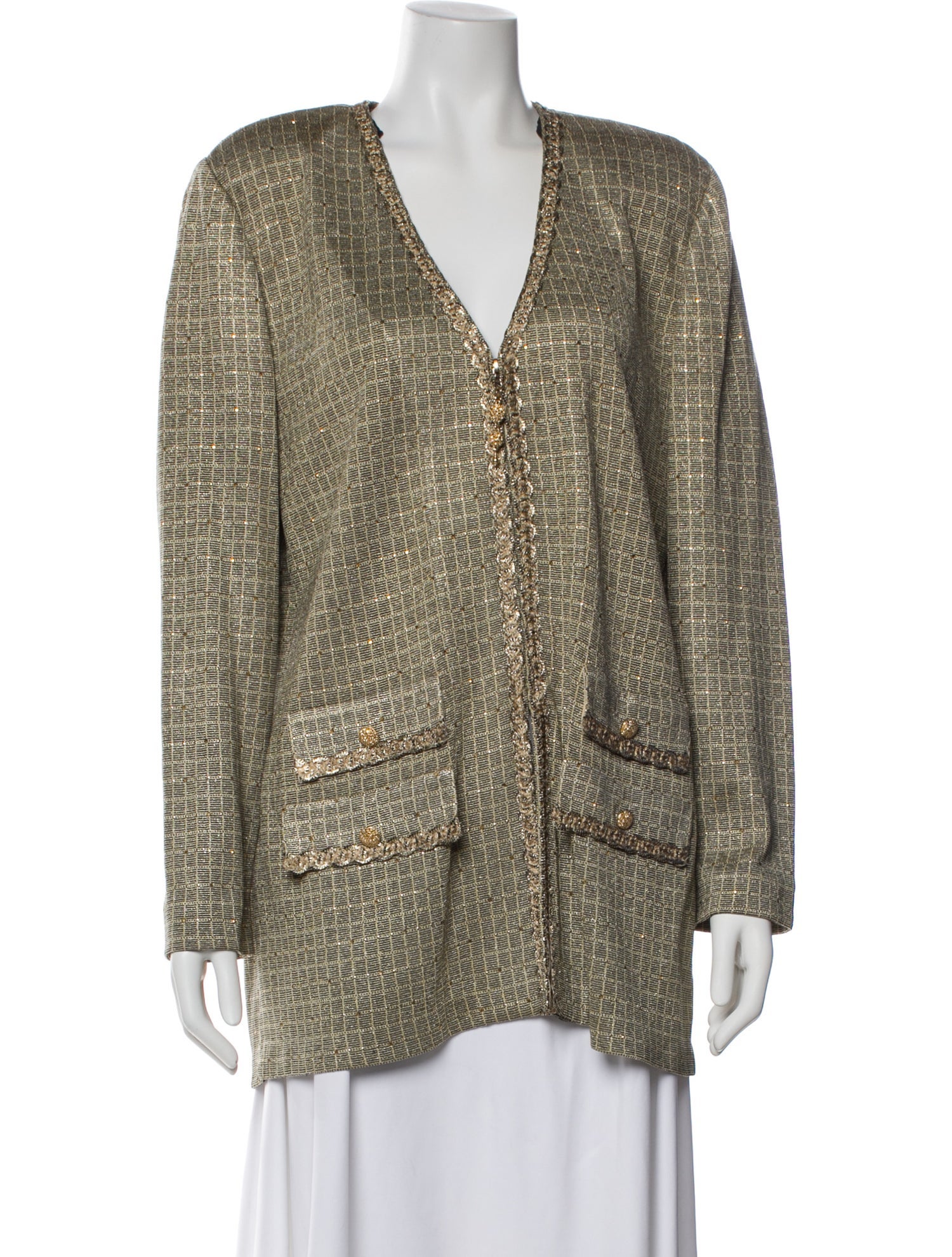 St. John Evening Tweed Pattern Evening Jacket
