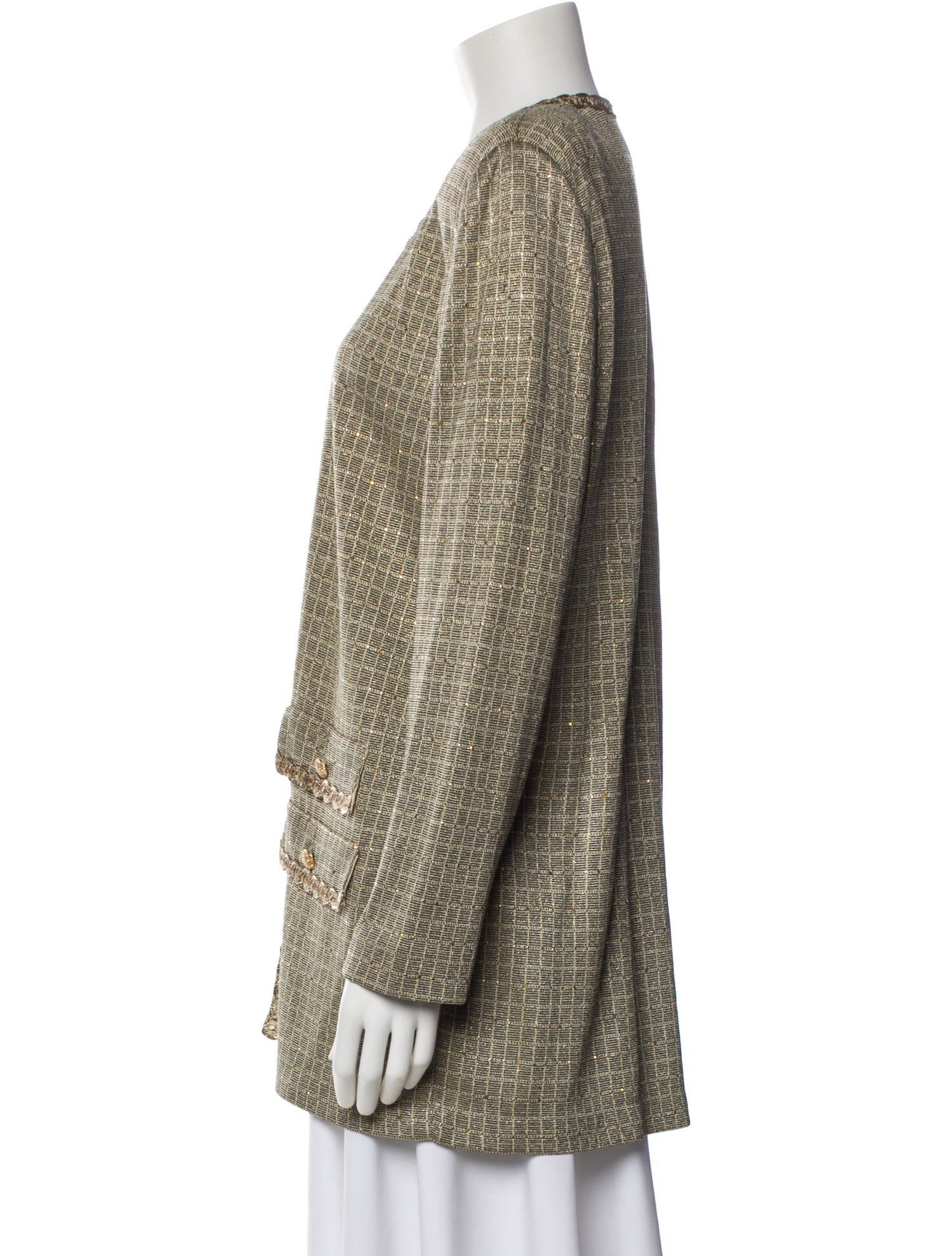 St. John Evening Tweed Pattern Evening Jacket