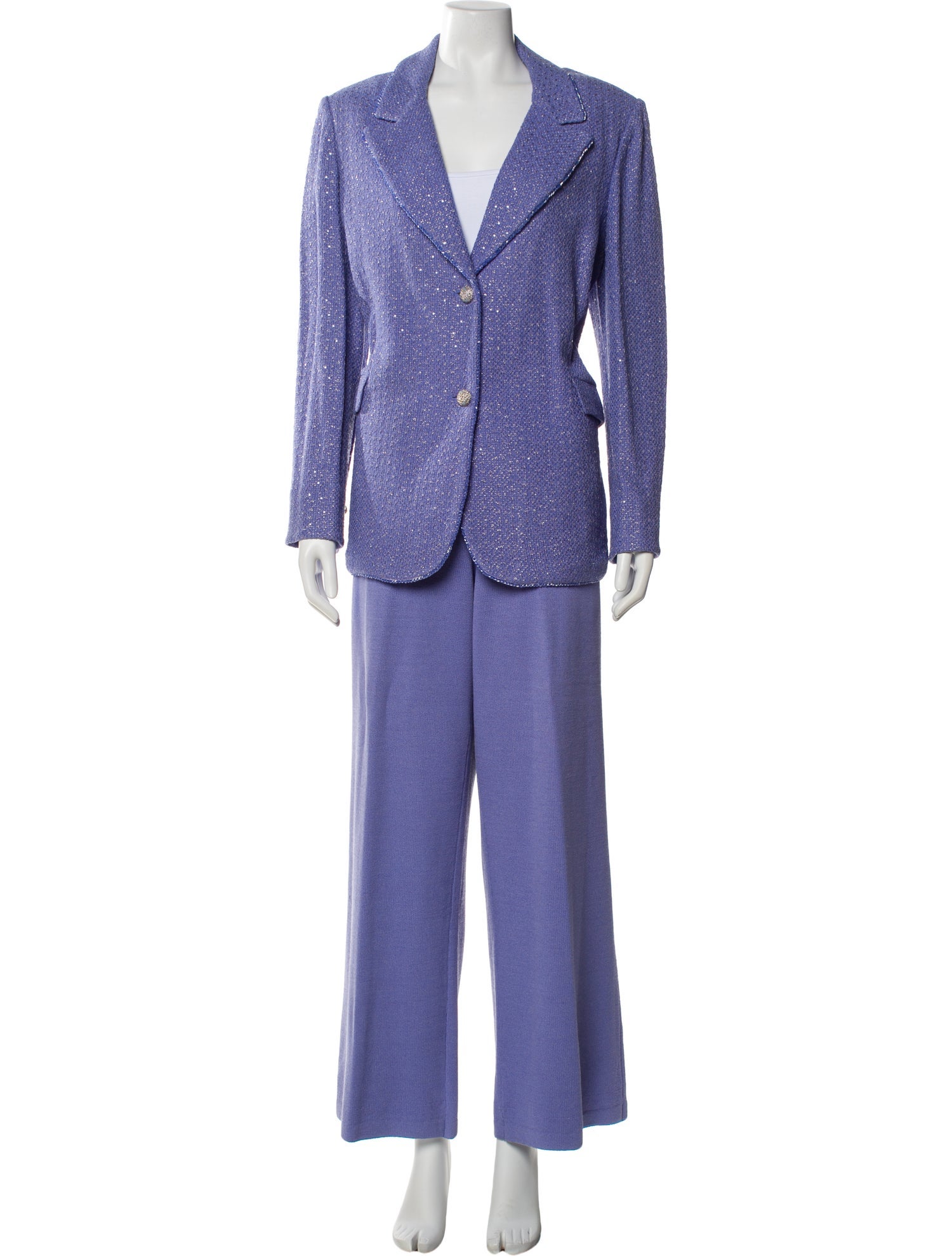 St. John Evening Sequin Embellishments Pantsuit