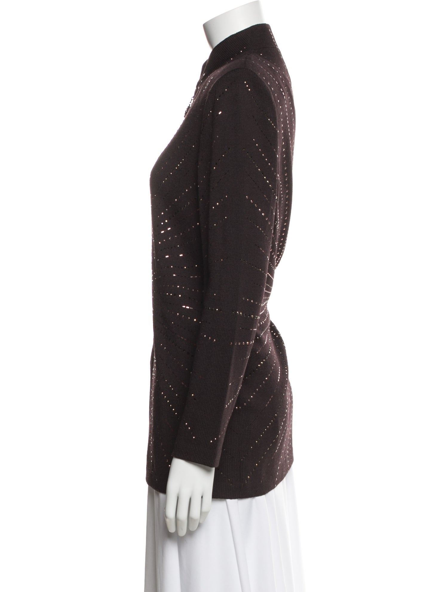 St. John Evening Wool Printed Evening Jacket