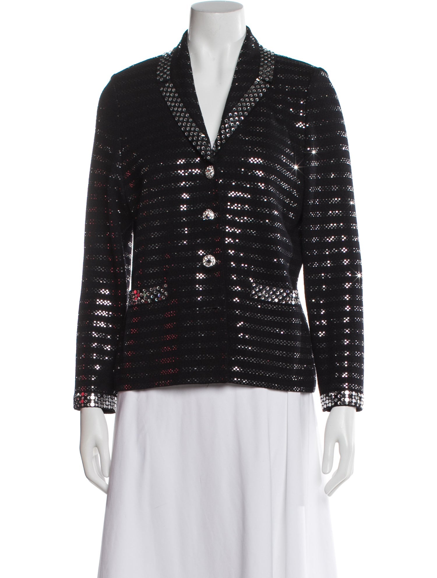 St. John Evening Striped Evening Jacket