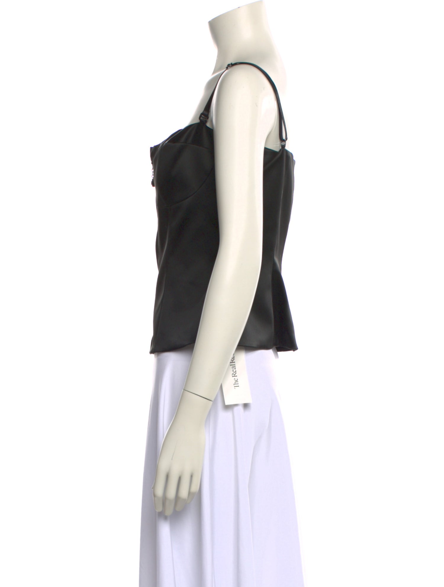 St. John Evening Square Neckline Sleeveless Crop Top