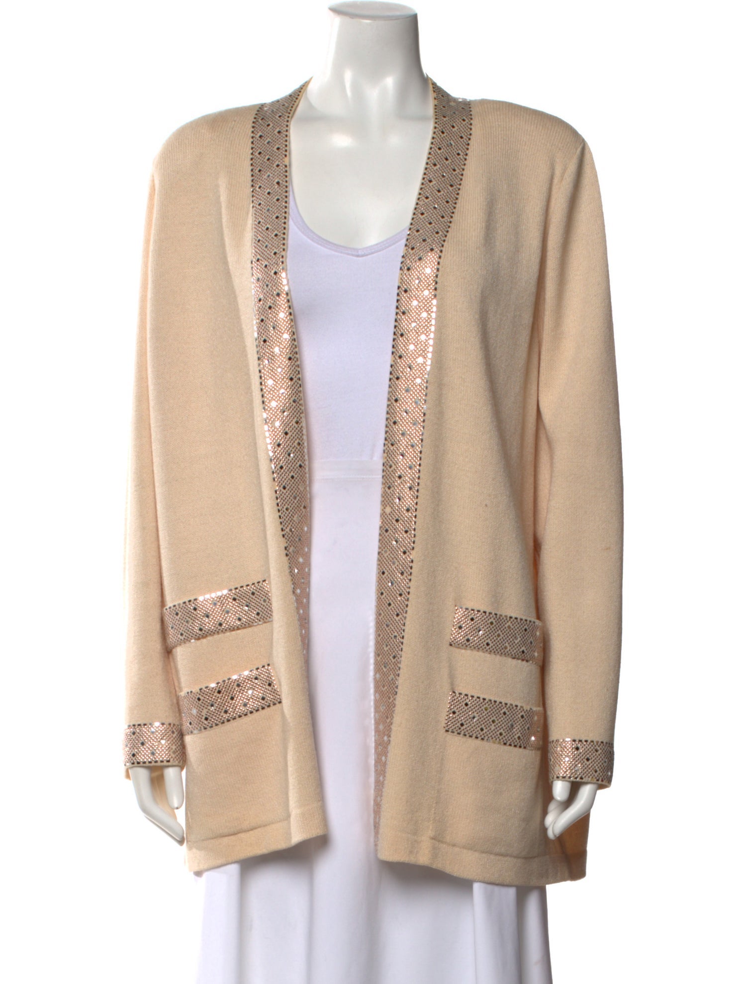 St. John Evening Wool Striped Sweater