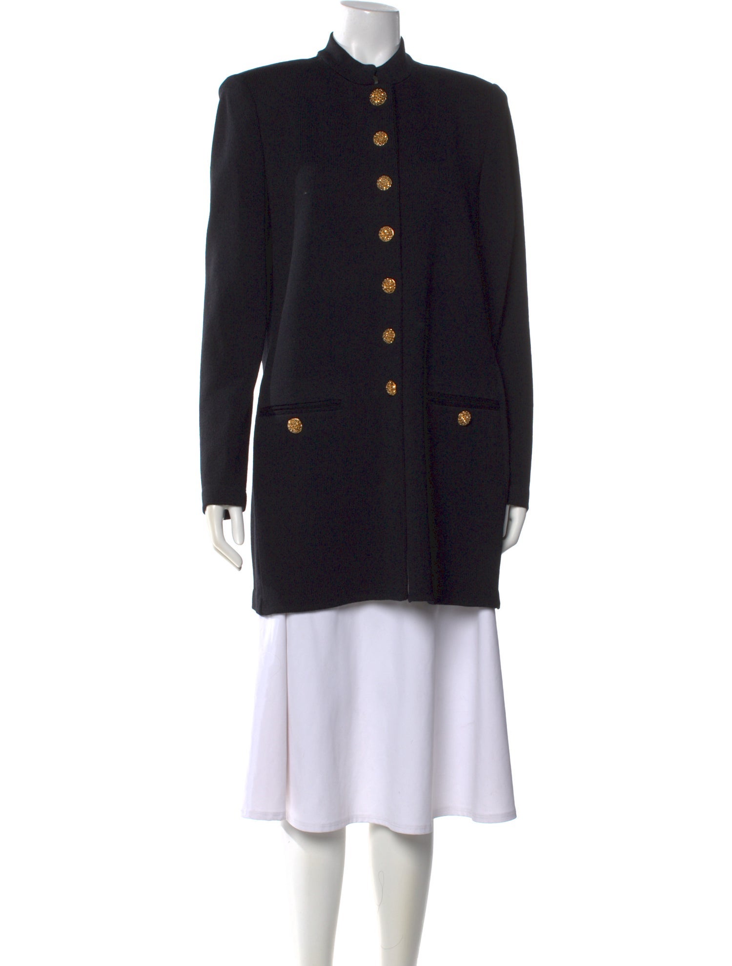 St. John Evening Wool Mock Neck Sweater