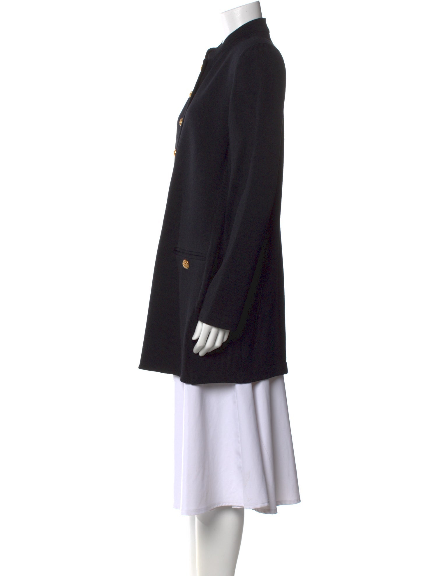 St. John Evening Wool Mock Neck Sweater