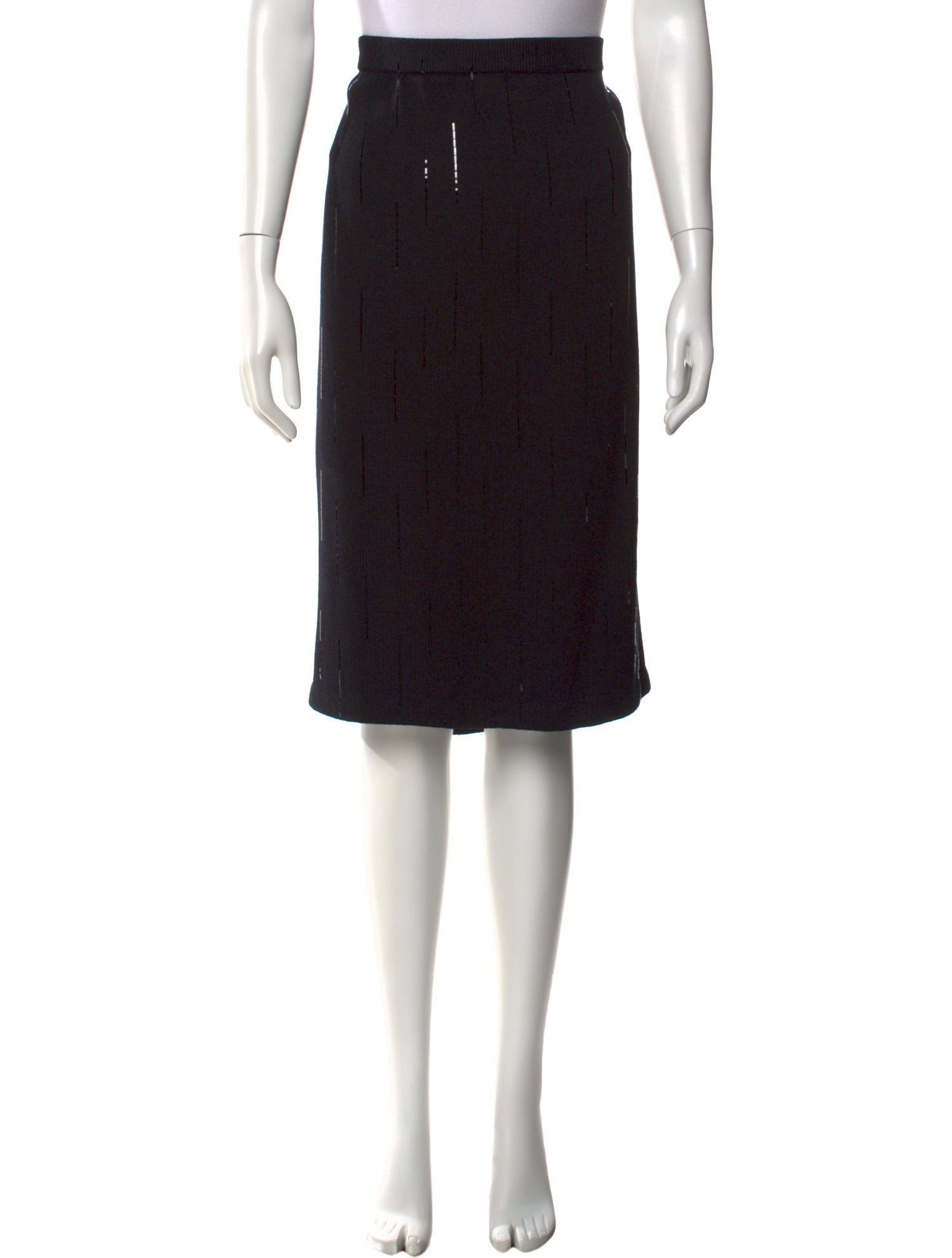 St. John Evening Sequin Embellishments Knee-Length Skirt