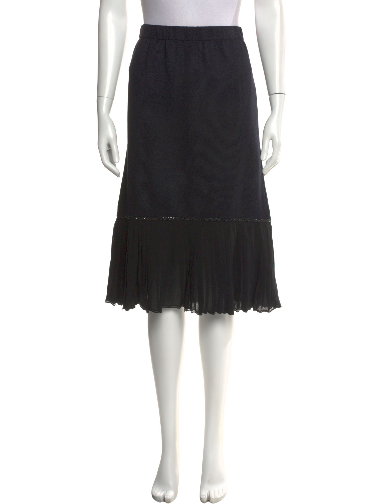 St. John Evening Wool Knee-Length Skirt
