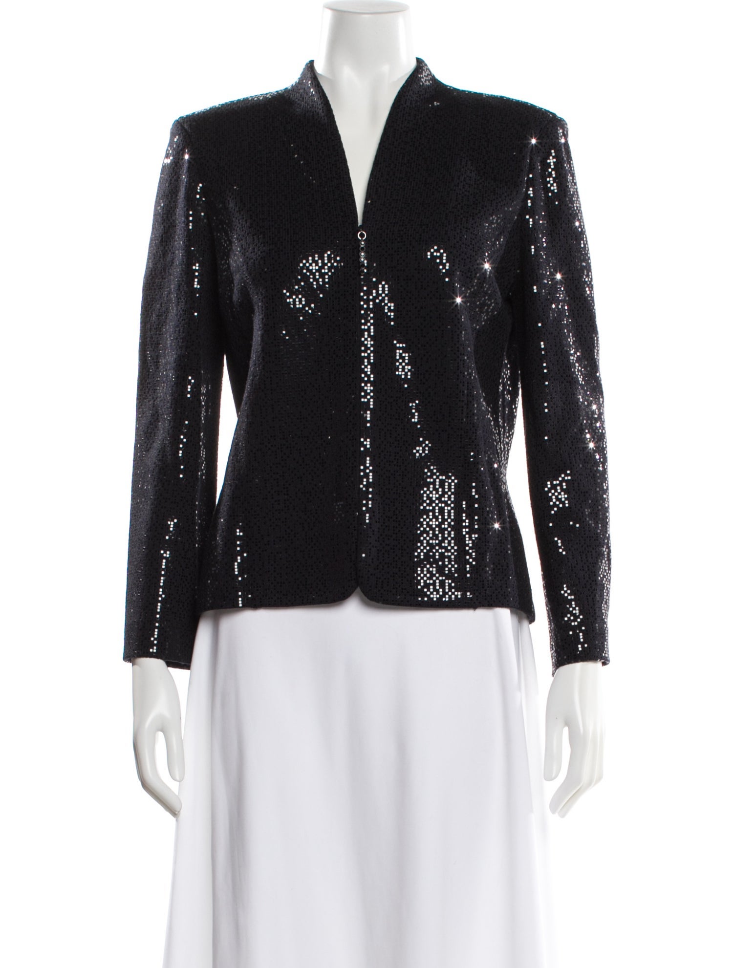 St. John Evening Wool Printed Evening Jacket