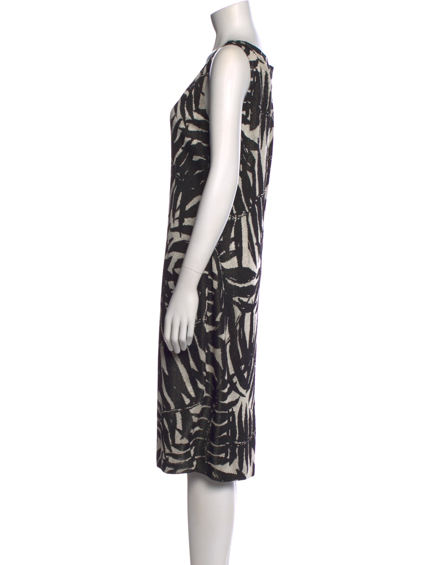 St. John Evening Printed Midi Length Dress