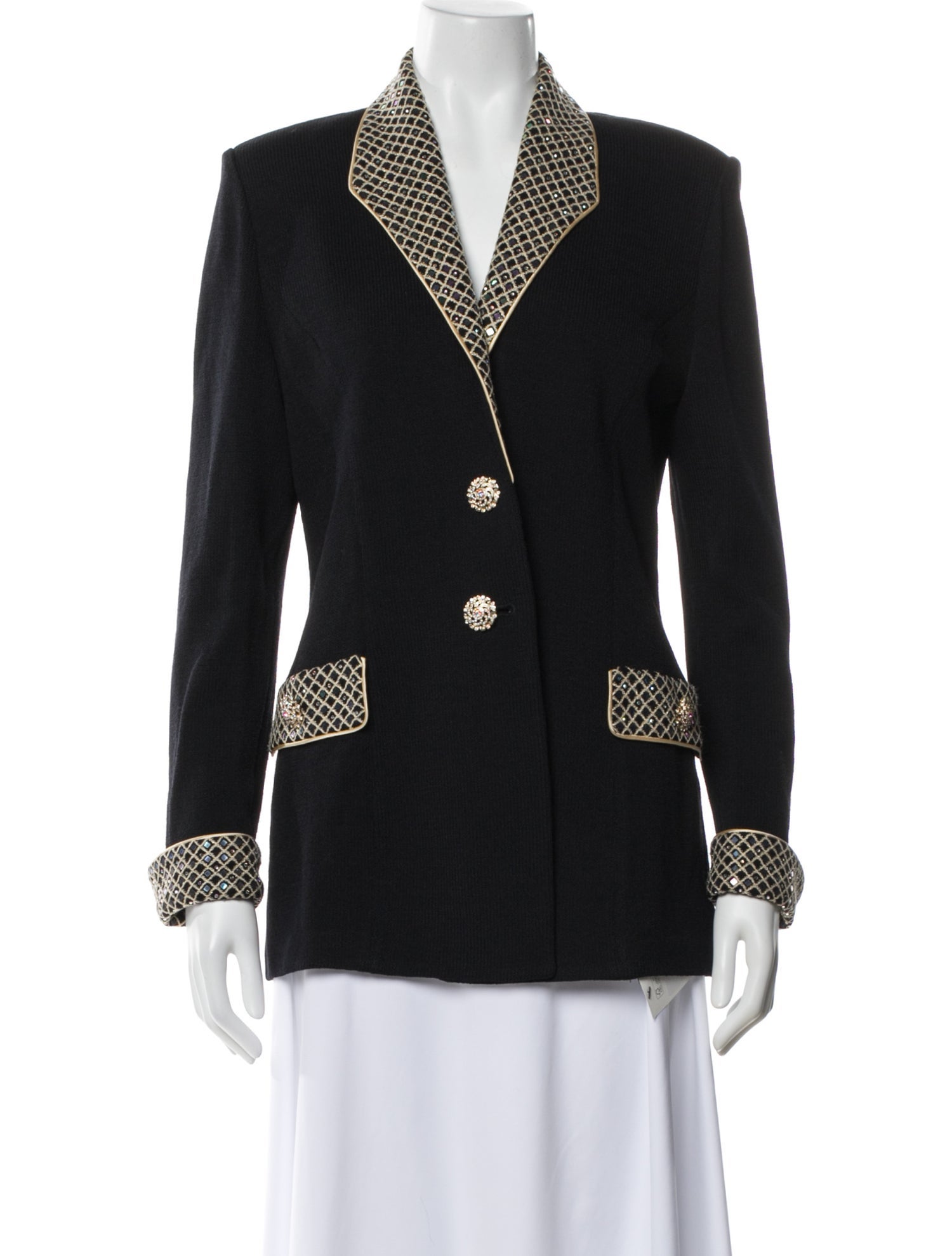 St. John Evening Wool Printed Blazer