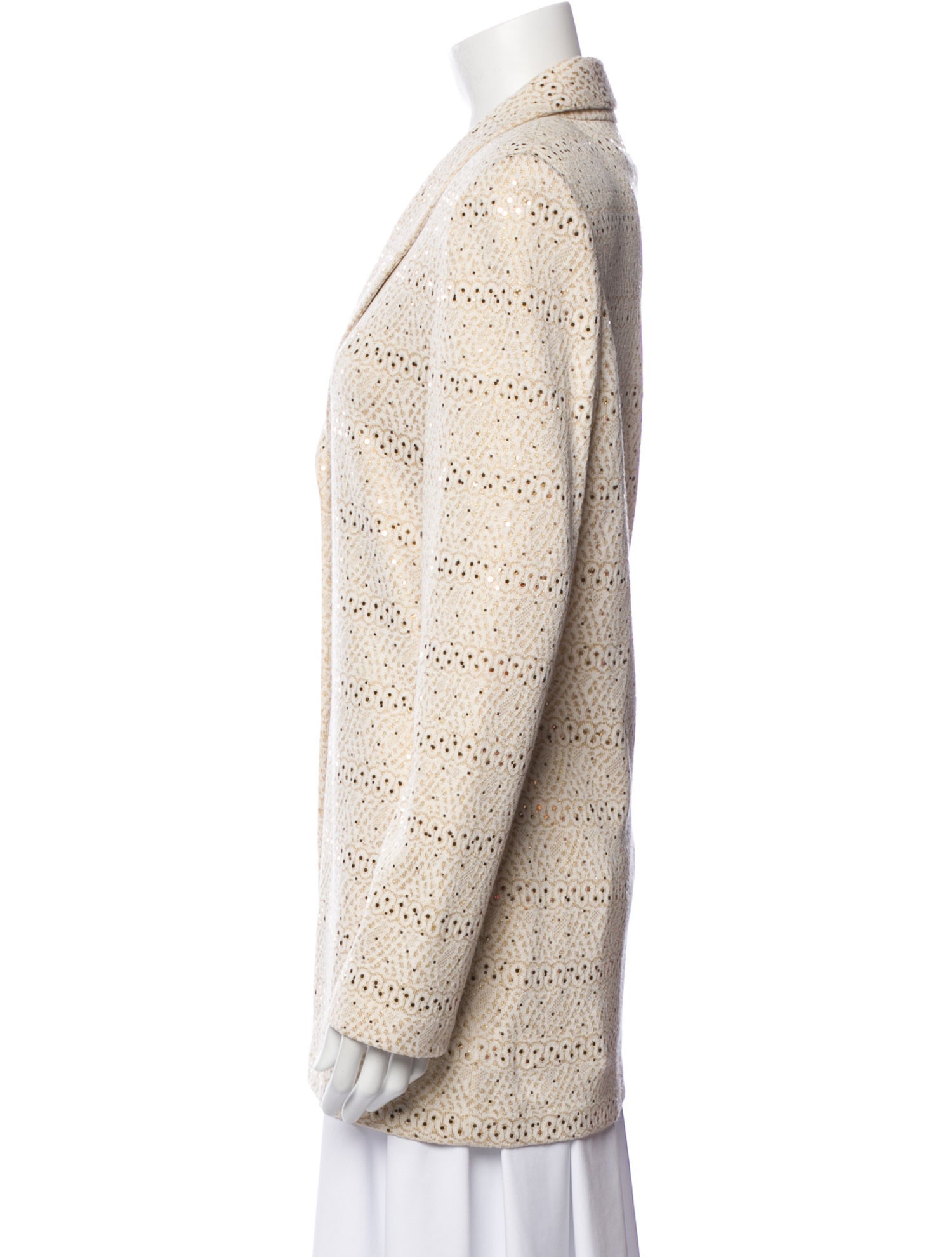 St. John Evening Wool Plaid Print Blazer