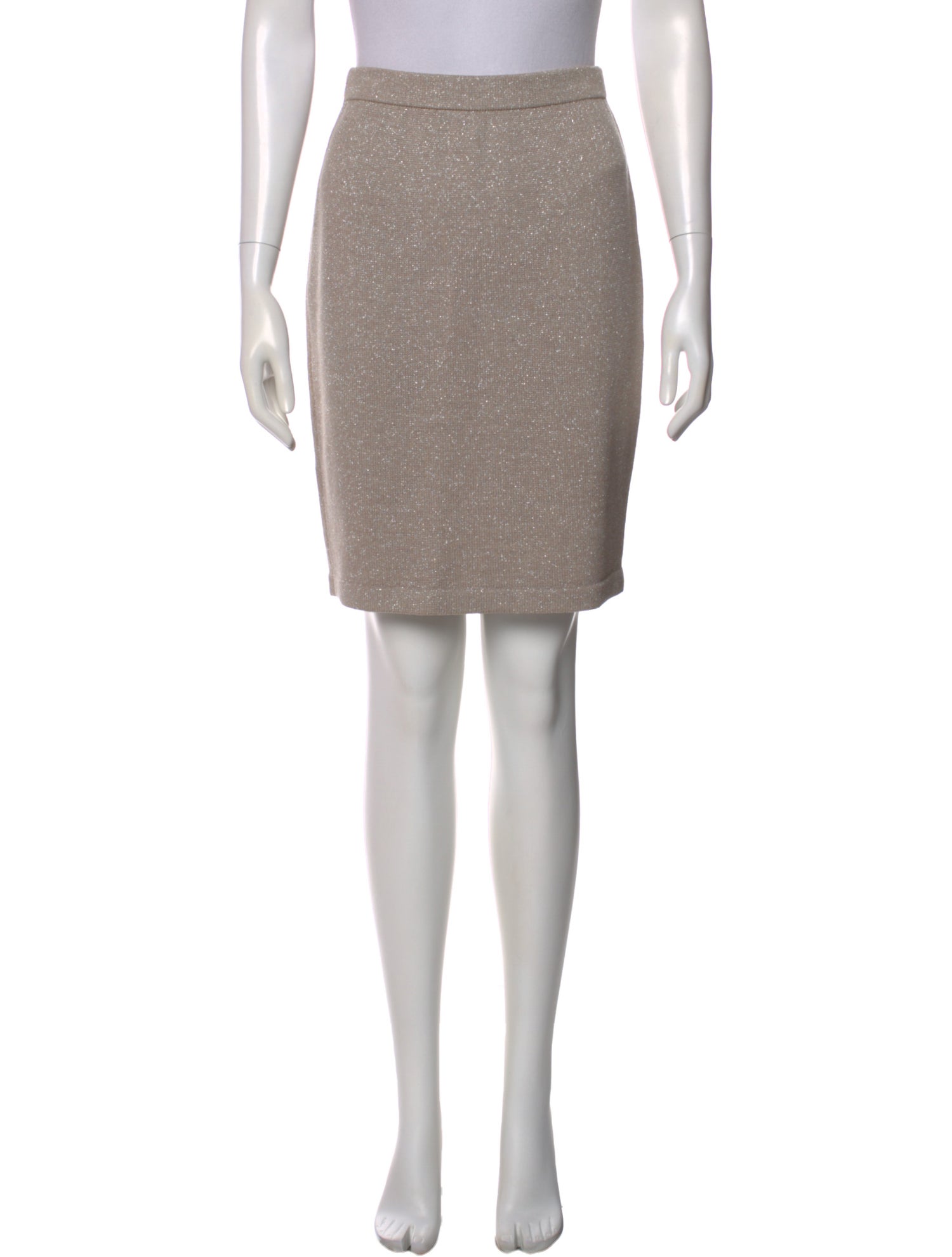 St. John Evening Glitter Accents Knee-Length Skirt