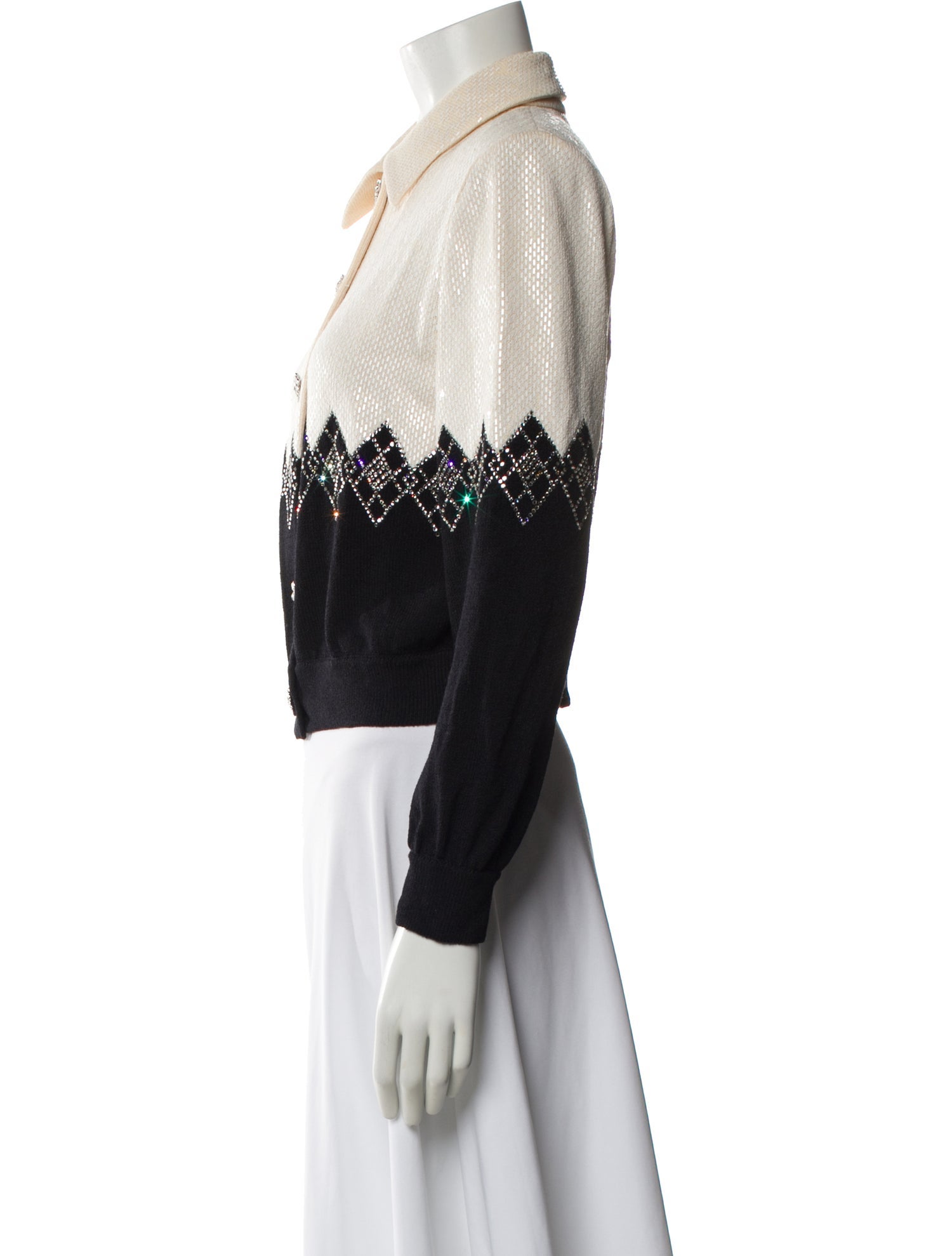 St. John Evening Wool Printed Sweater