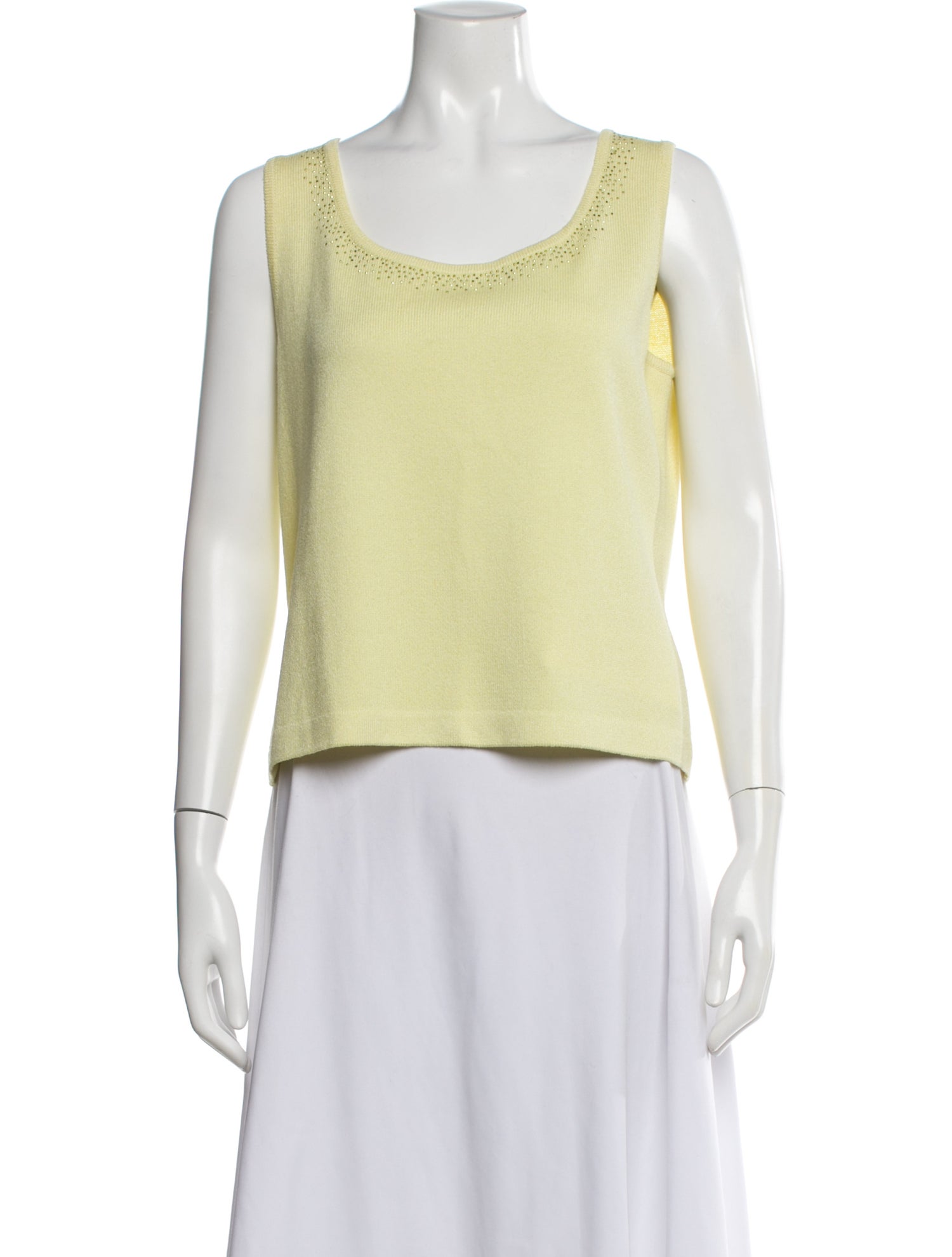 St. John Evening Scoop Neck Sleeveless Top