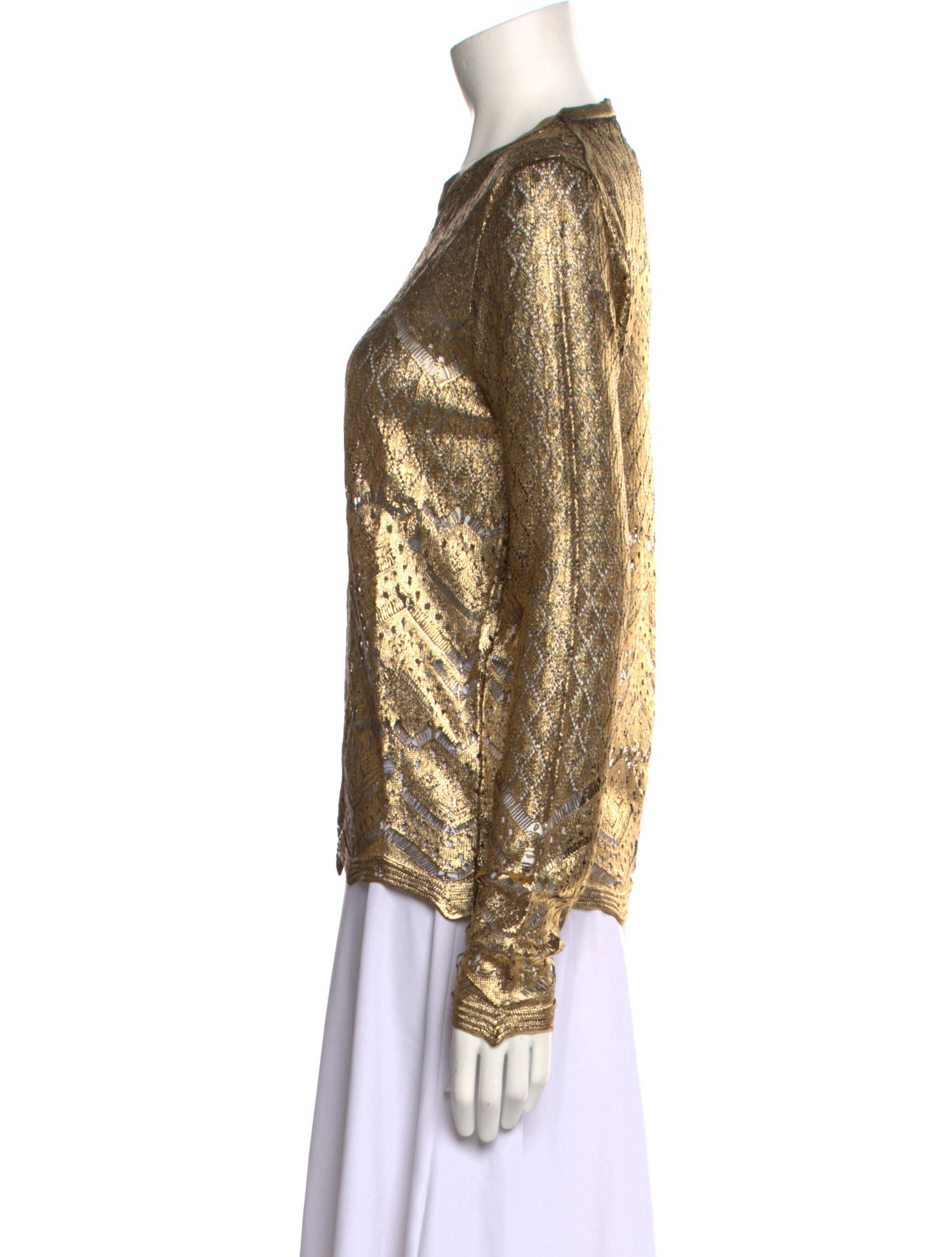 Rabanne Crew Neck Long Sleeve Top w/ Tags