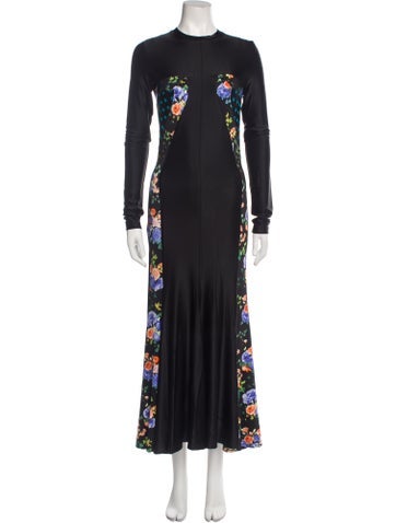 Rabanne Dresses Floral Print Long Dress Us2, Fr34 | XS