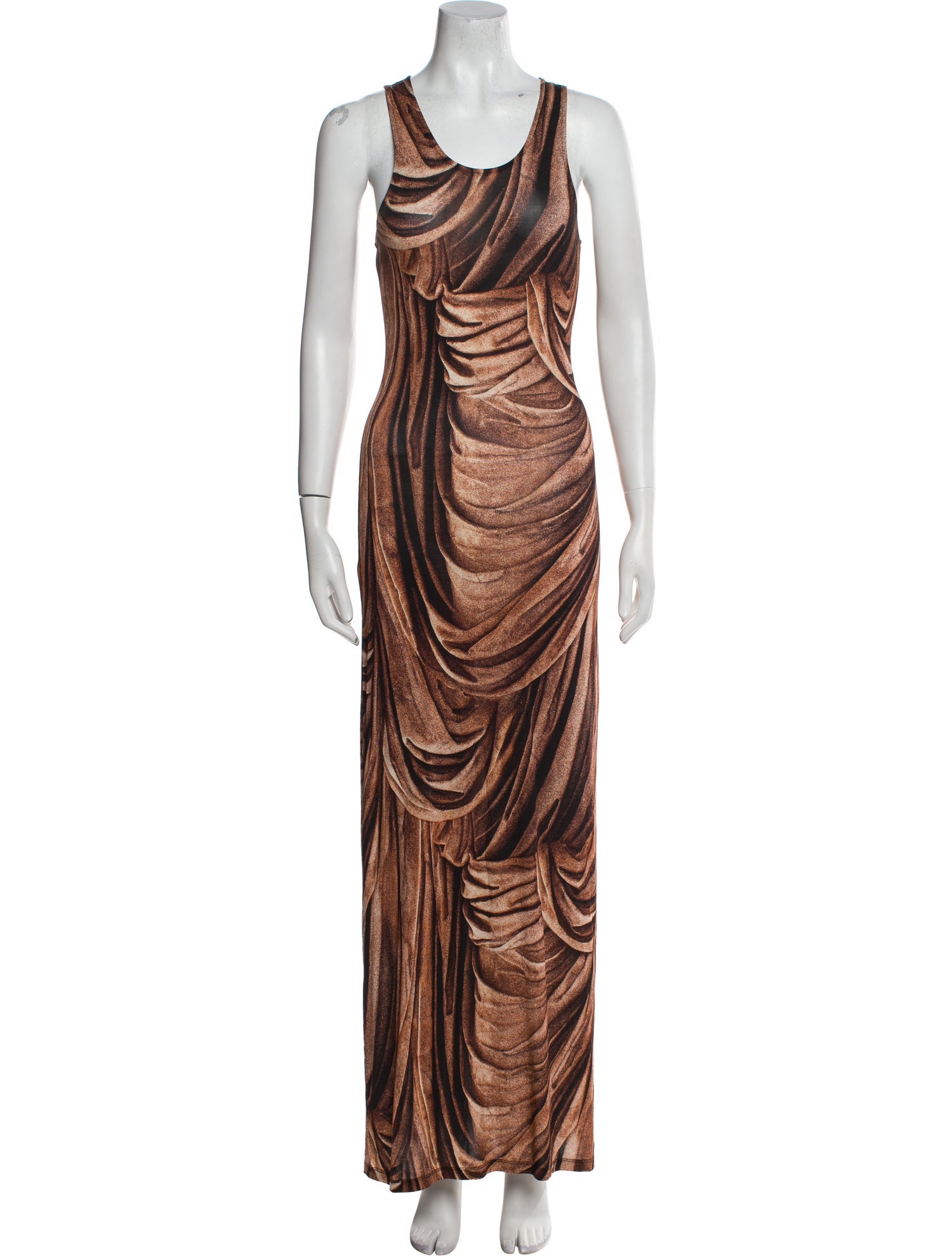 Rabanne Scoop Neck Long Dress