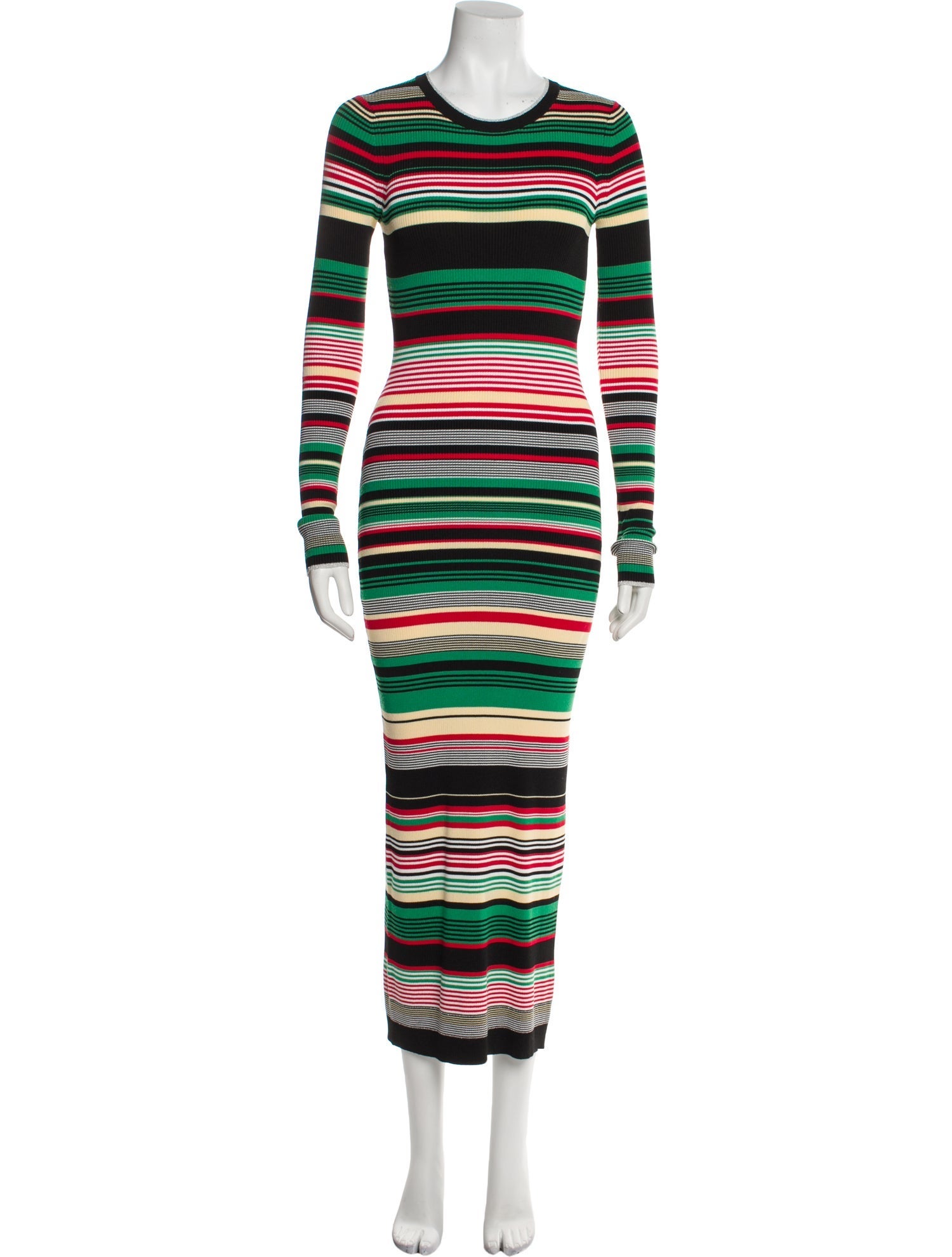 Rabanne Striped Long Dress