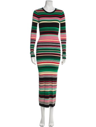 Rabanne Striped Long Dress