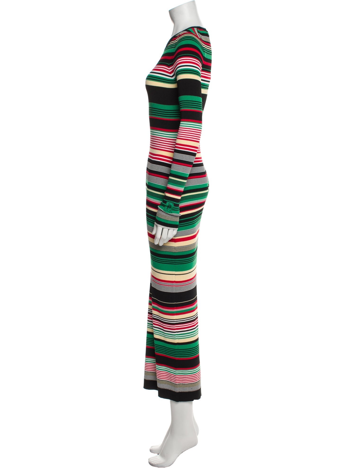 Rabanne Striped Long Dress