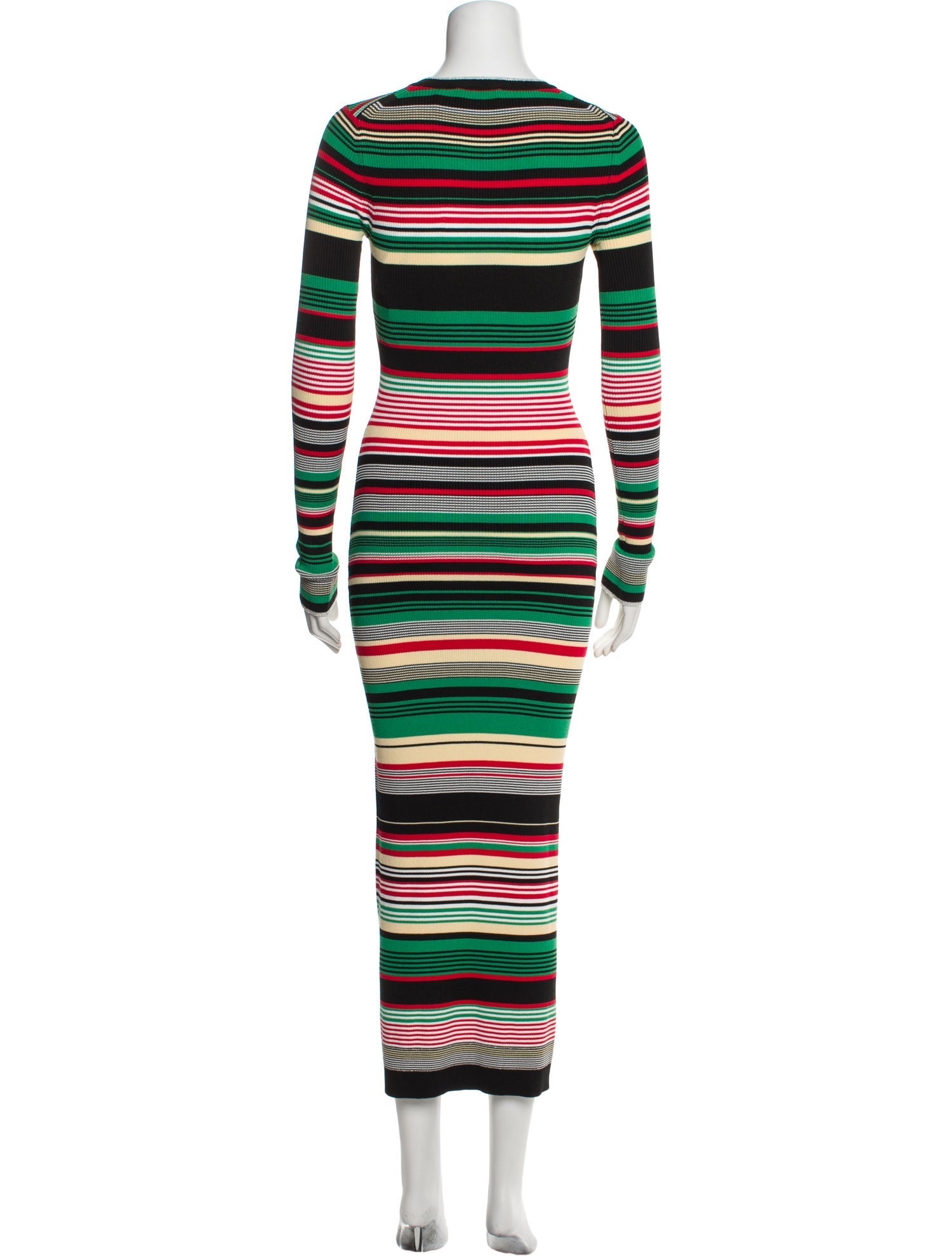 Rabanne Striped Long Dress