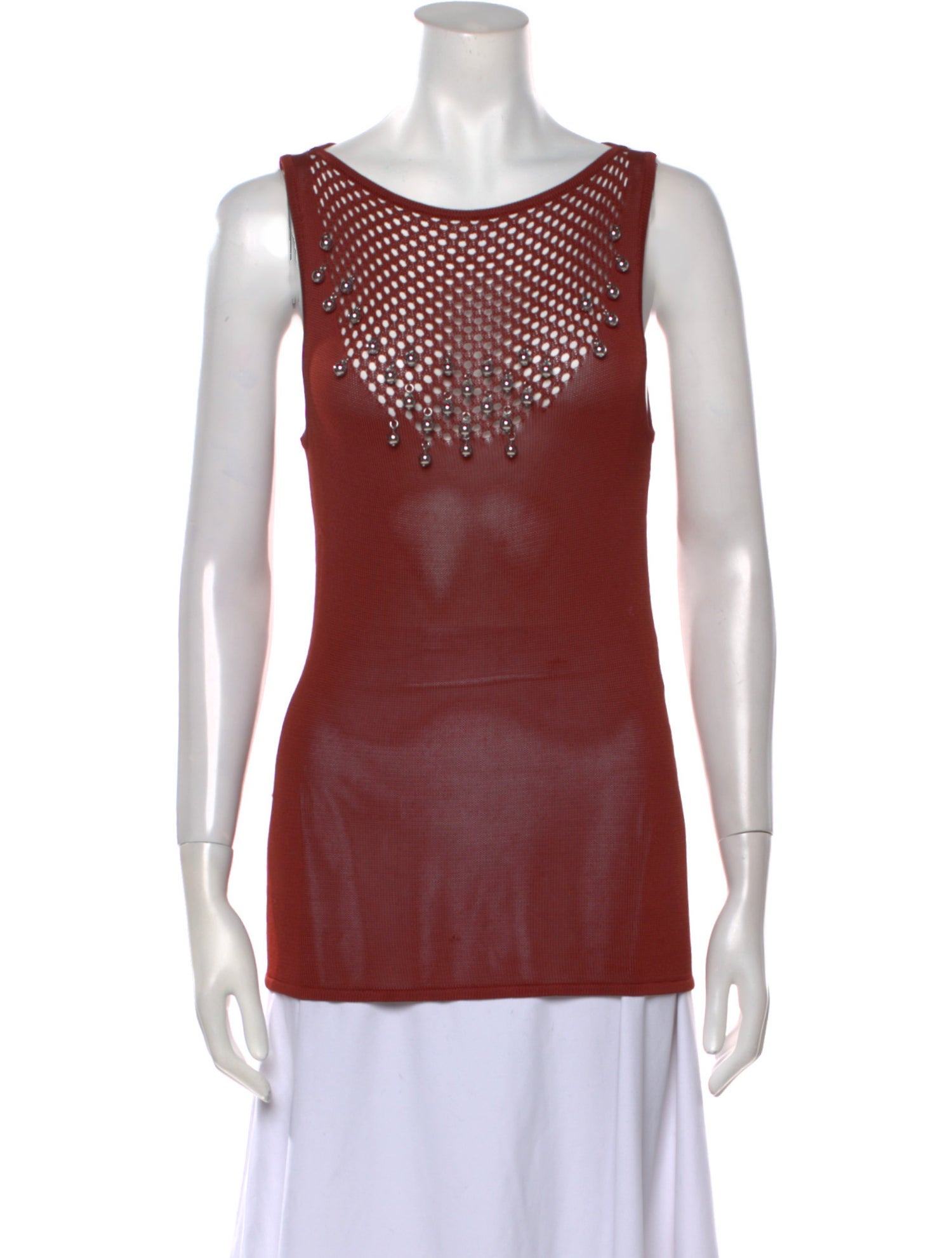 Rabanne Scoop Neck Sleeveless Top