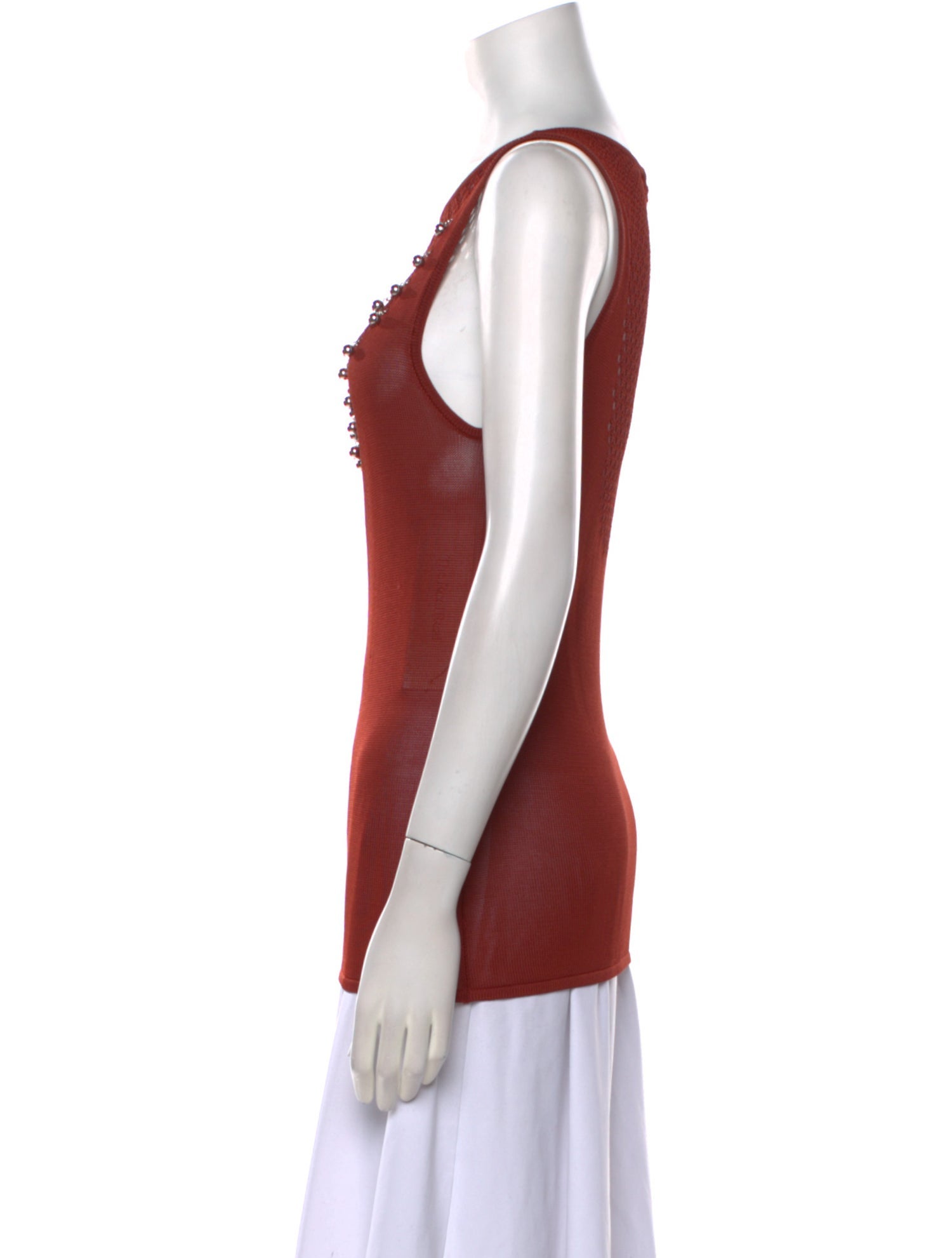 Rabanne Scoop Neck Sleeveless Top