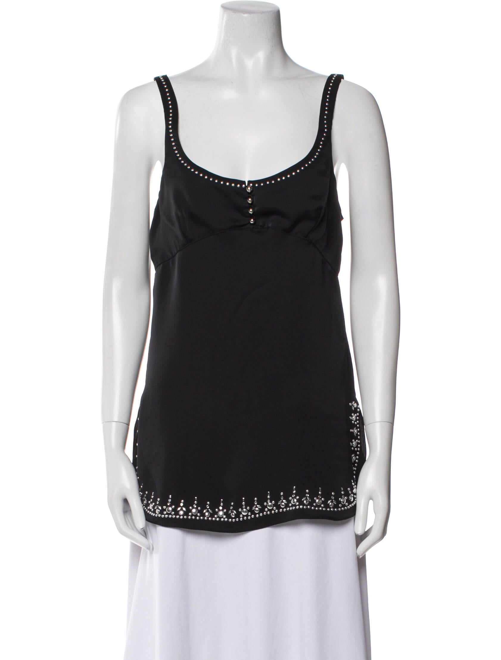 Rabanne Scoop Neck Sleeveless Top