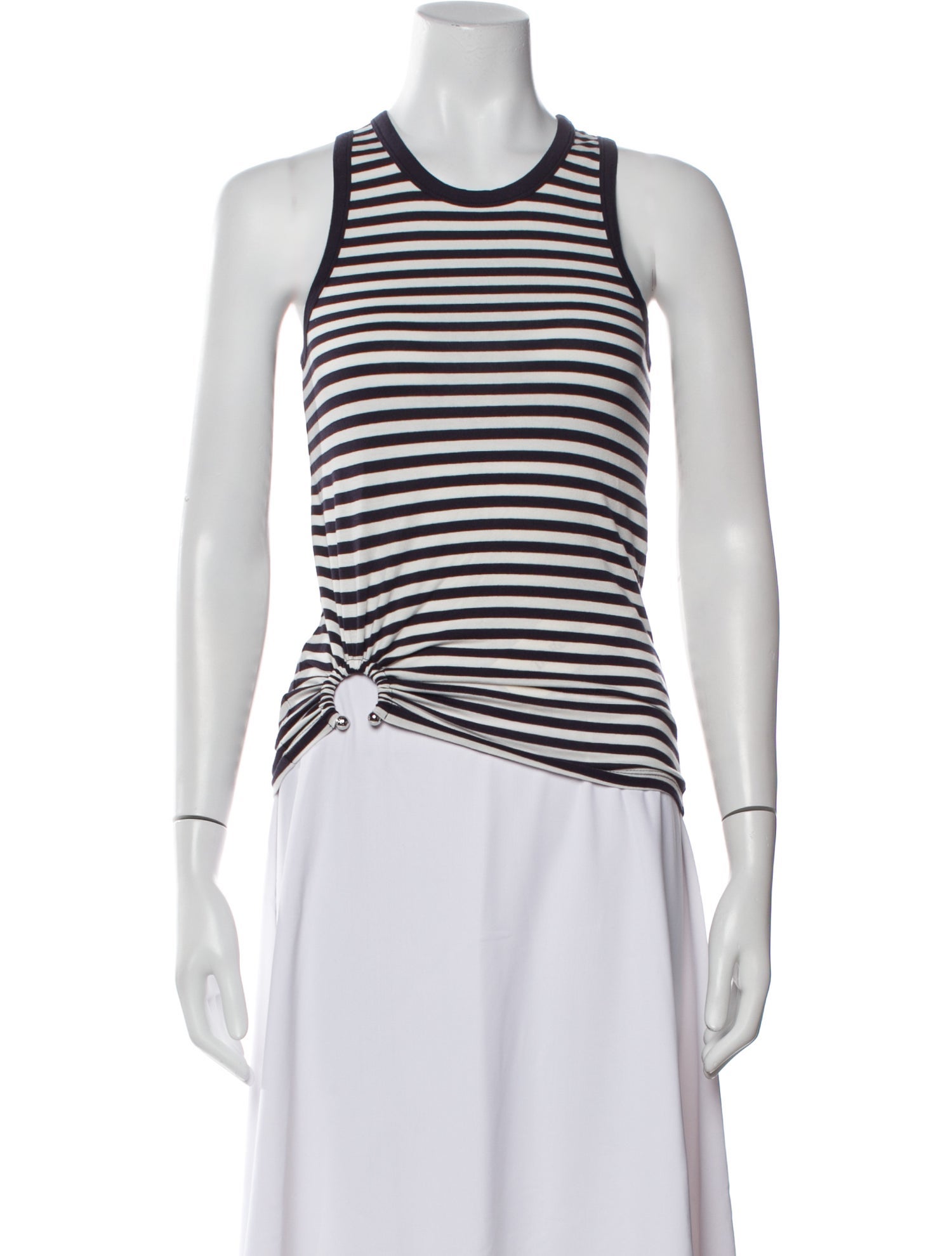 Rabanne Striped Scoop Neck Top