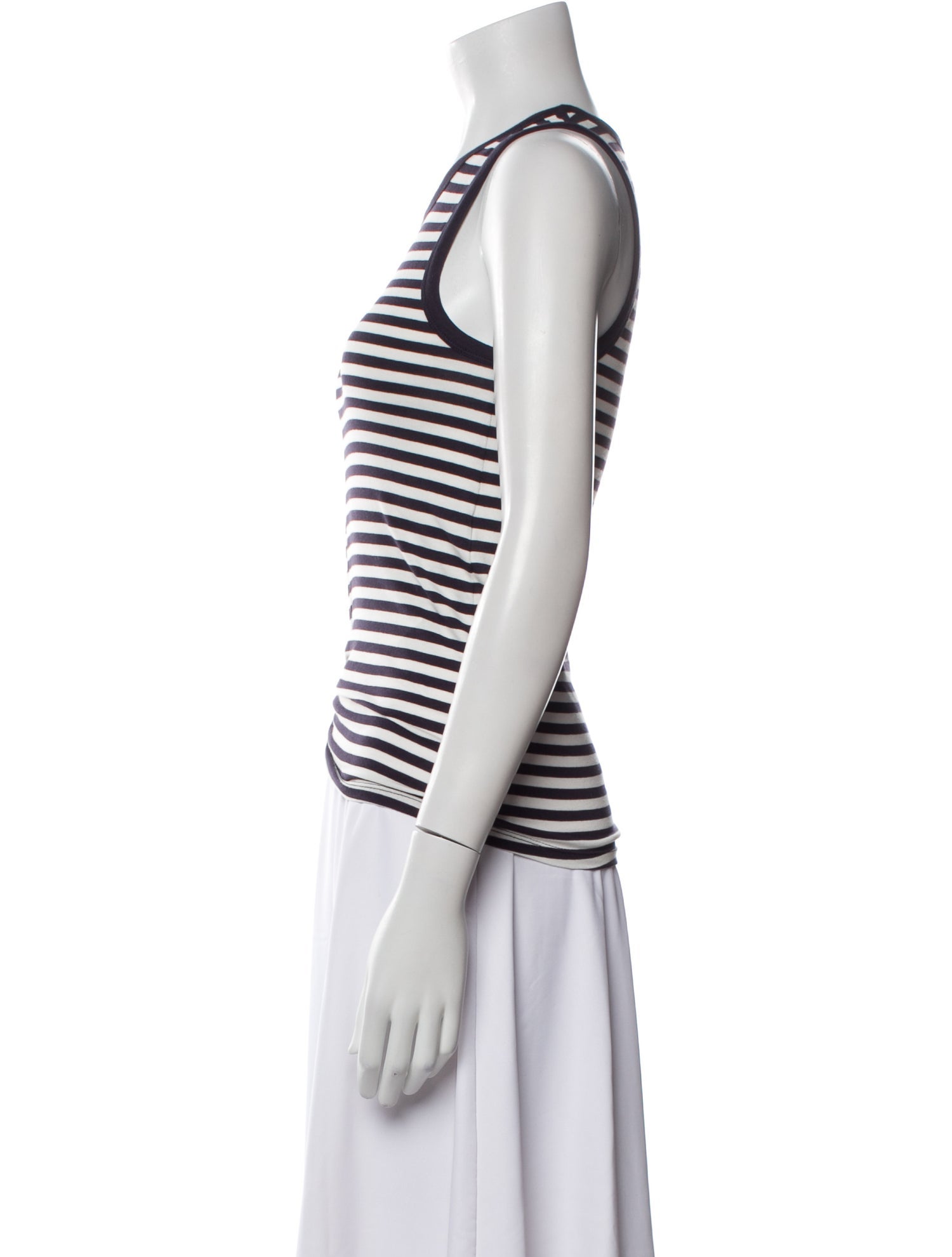 Rabanne Striped Scoop Neck Top