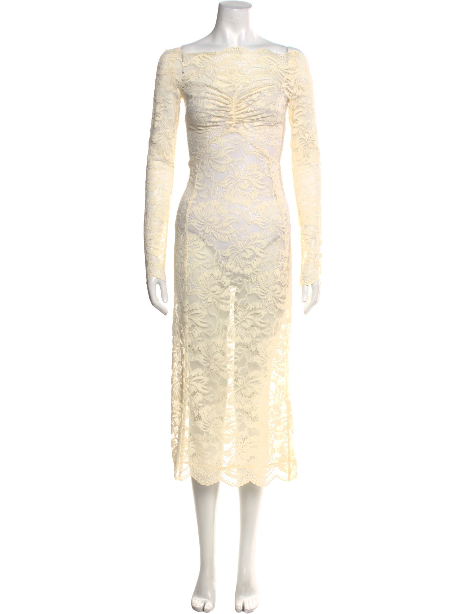 Rabanne Bateau Neckline Midi Length Dress