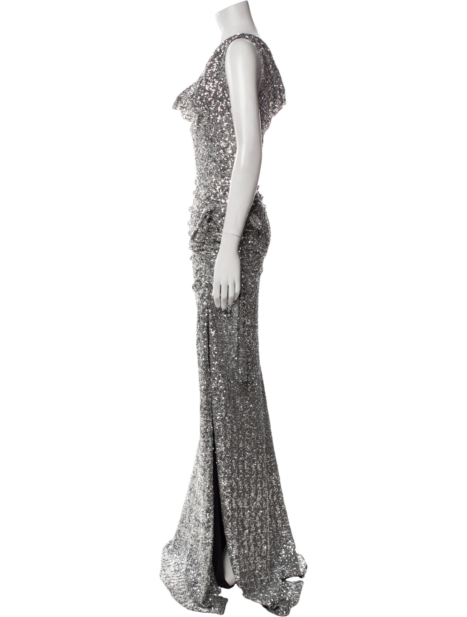 Rabanne Cowl Neck Long Dress