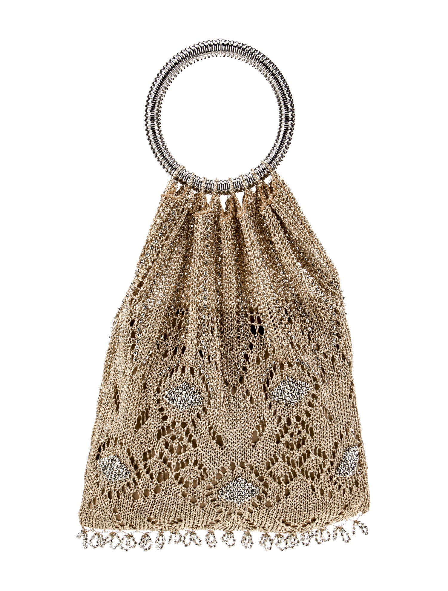 Rabanne Straw Top Handle Bag