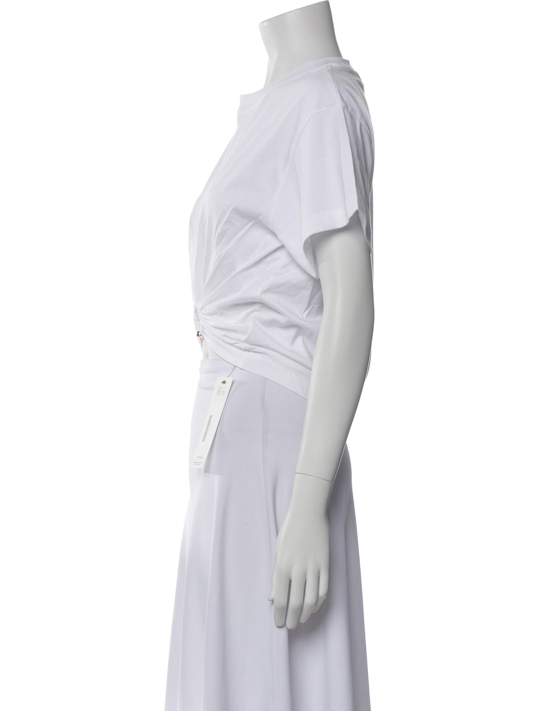 Rabanne Crew Neck Short Sleeve Crop Top w/ Tags