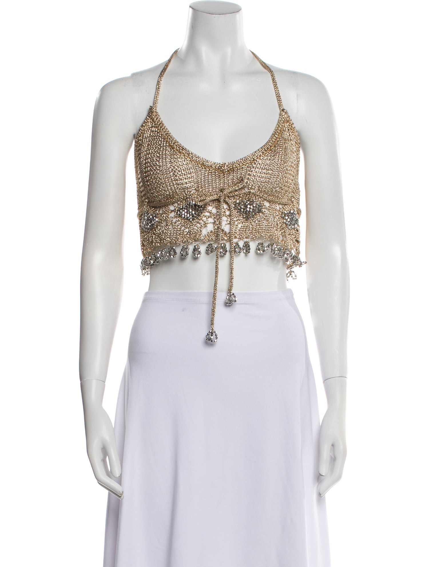 Rabanne Halterneck Sleeveless Crop Top w/ Tags