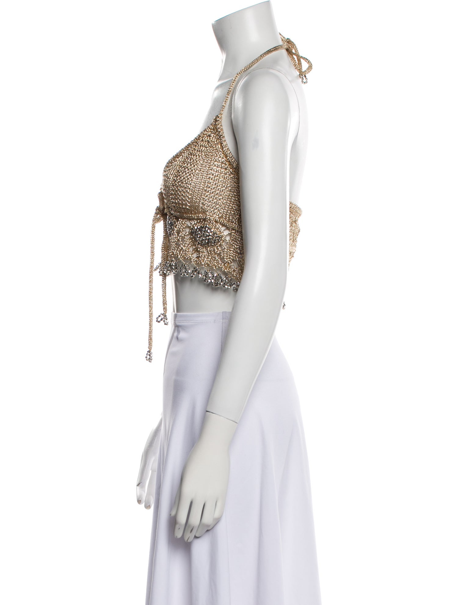 Rabanne Halterneck Sleeveless Crop Top w/ Tags