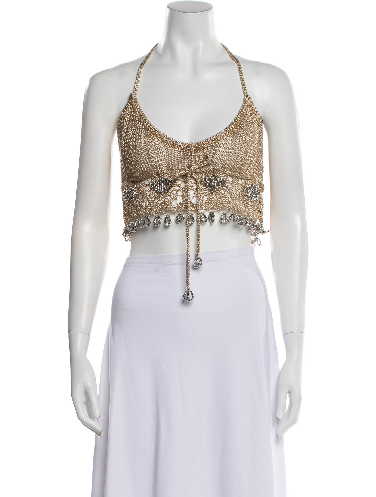 Rabanne Halterneck Sleeveless Crop Top w/ Tags