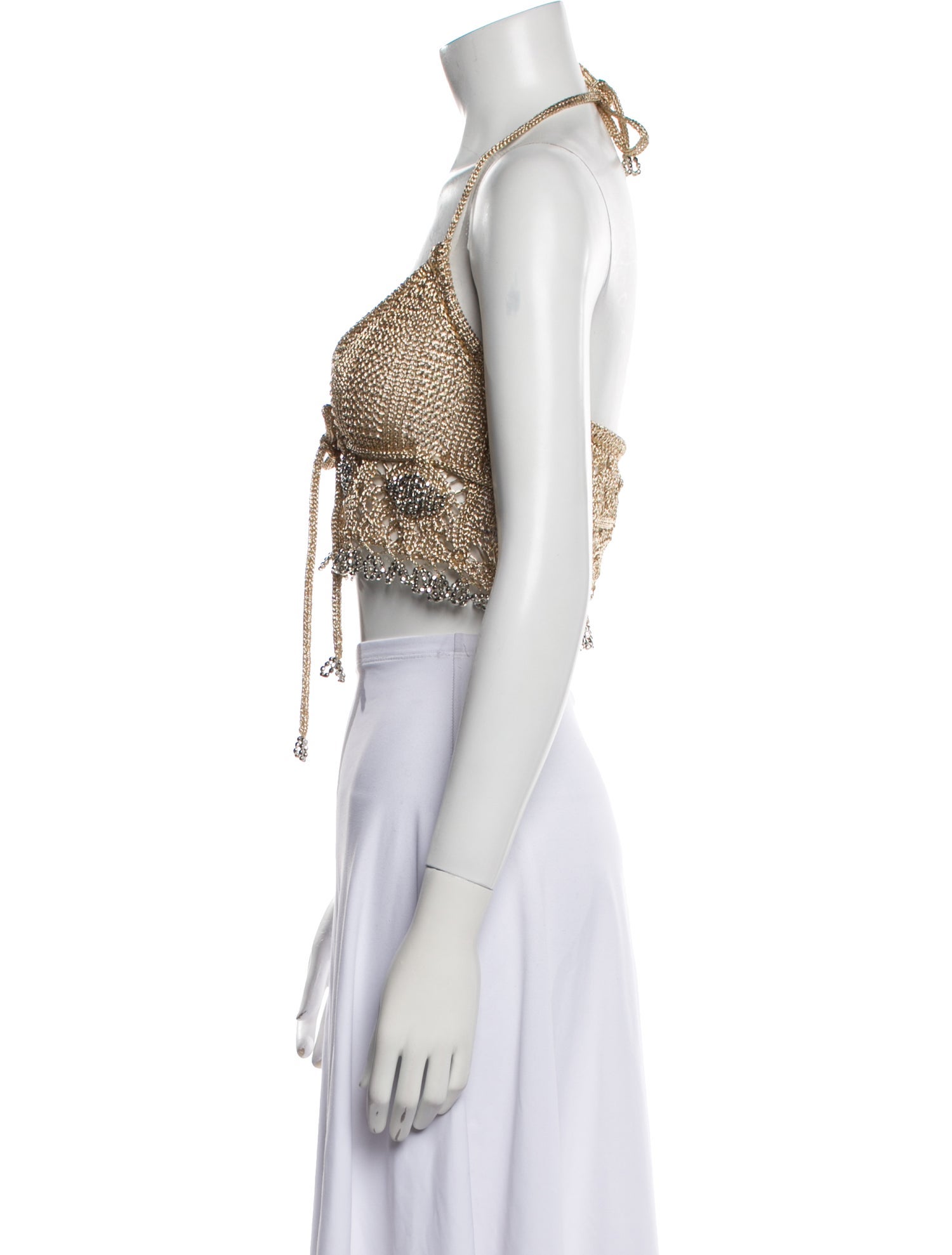 Rabanne Halterneck Sleeveless Crop Top w/ Tags