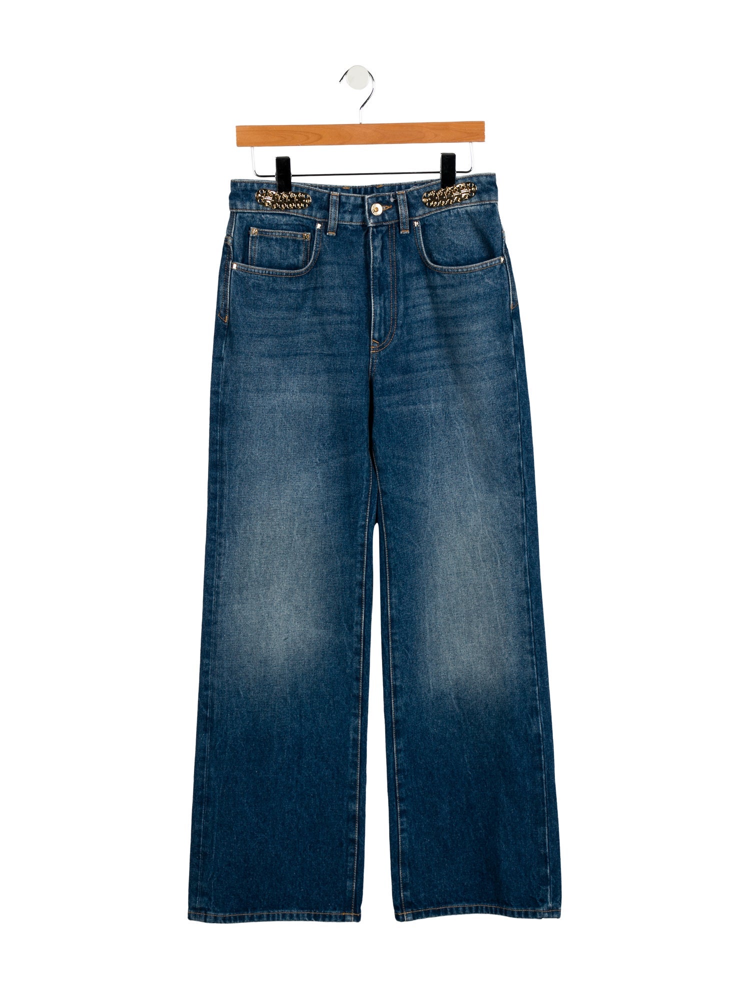 Rabanne High-Rise Wide Leg Jeans w/ Tags