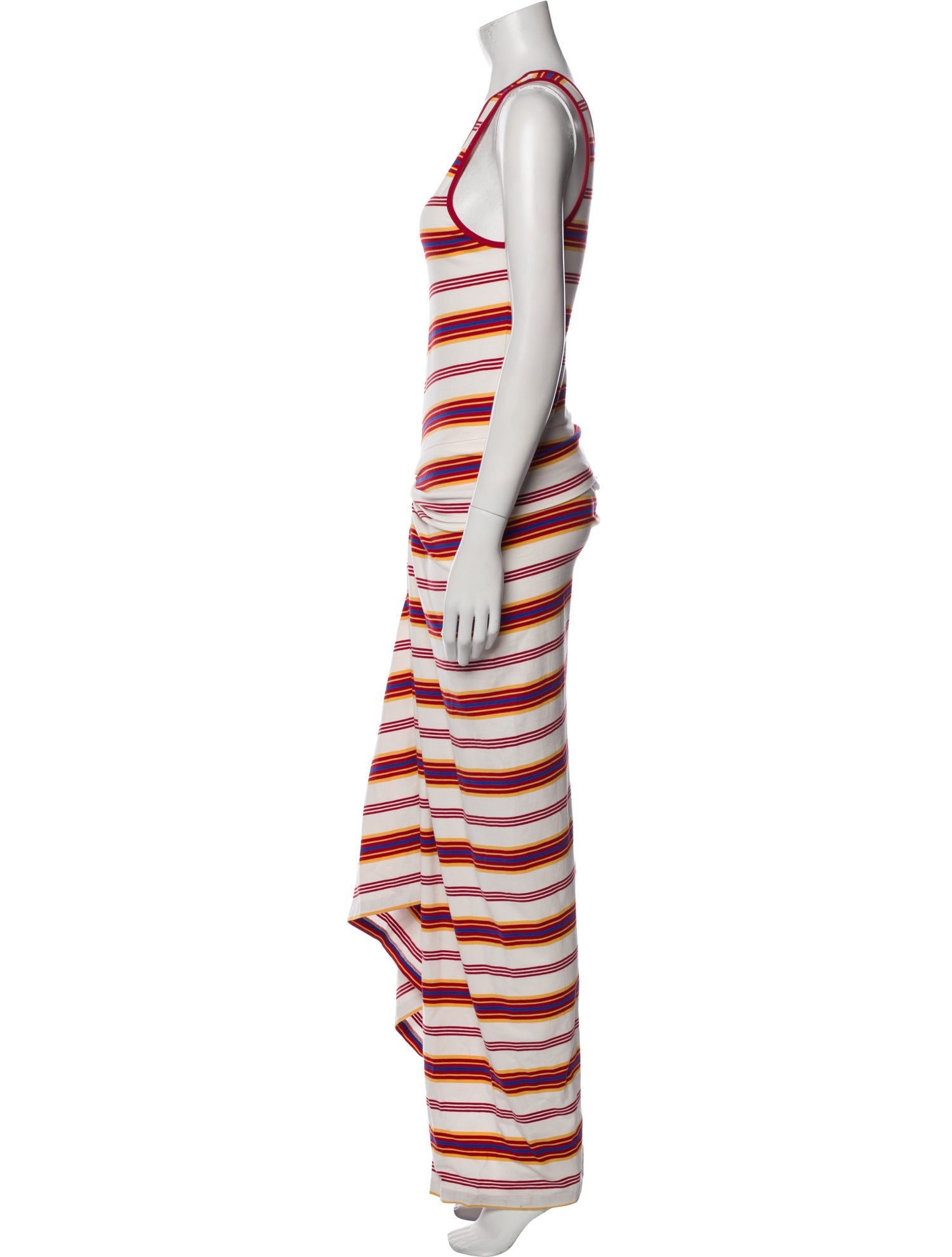 Rabanne Striped Long Dress